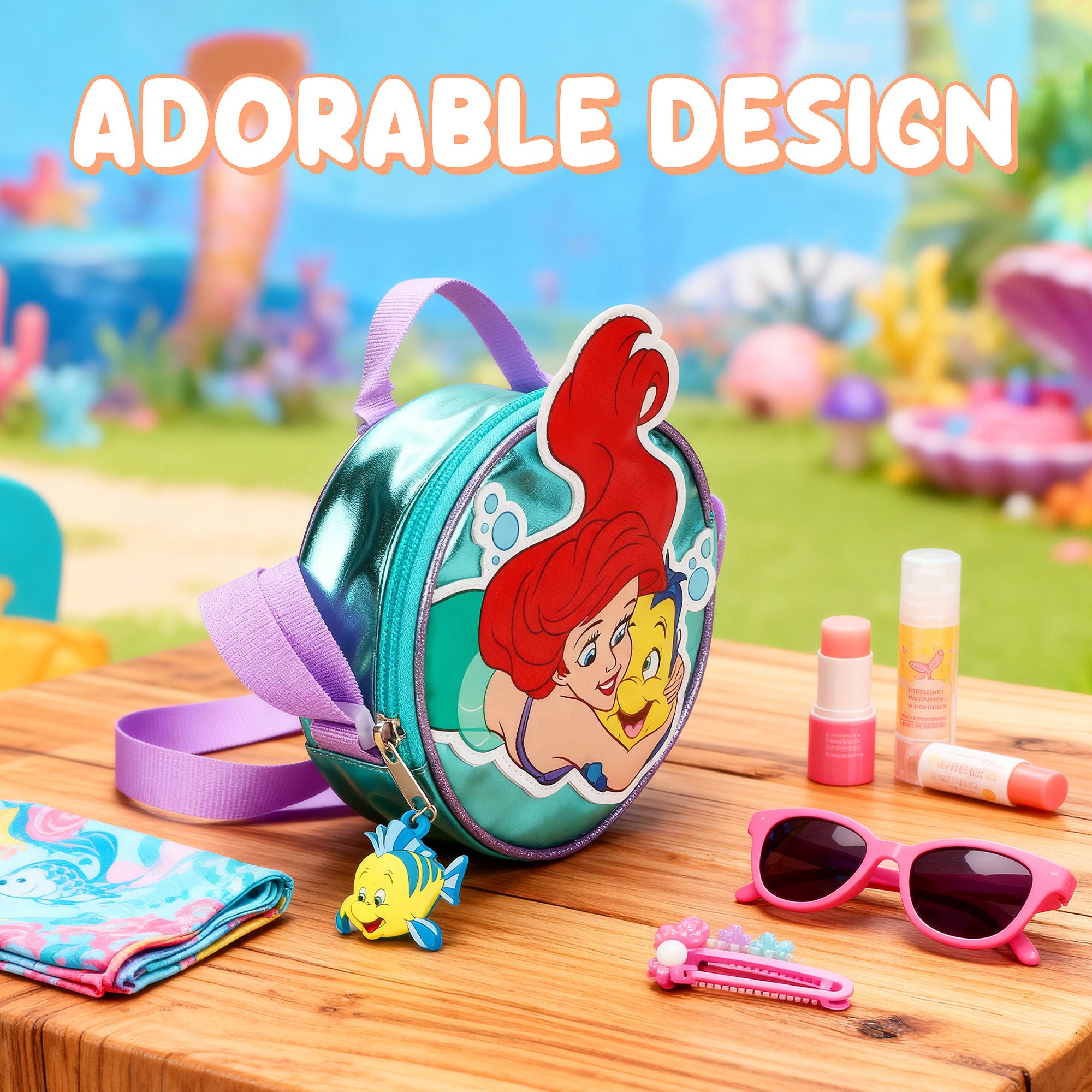 The Little Mermaid Round Crossbody Handbag for Kids