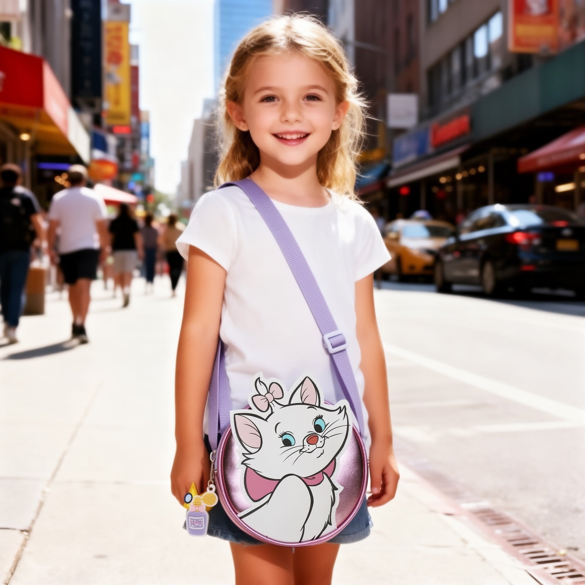 Aristocats Round Crossbody Handbag for Girls