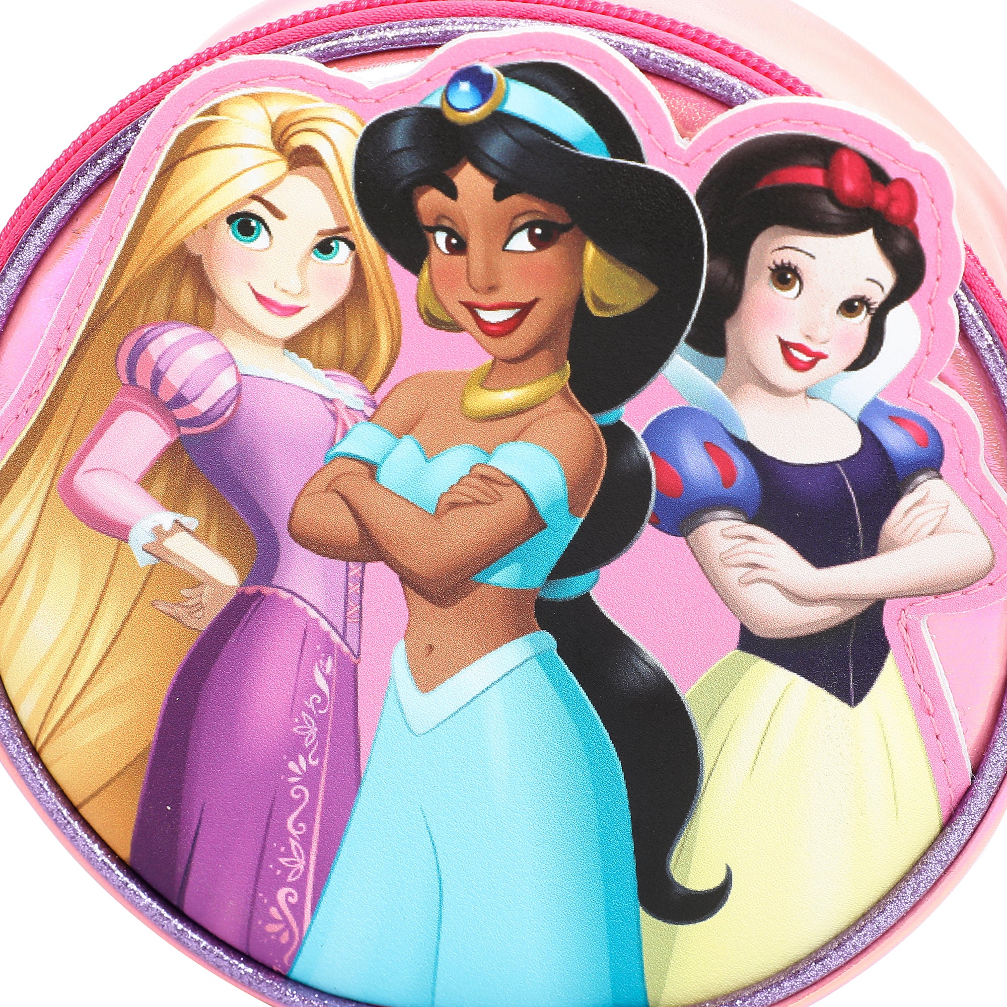 Disney Princess Character Patch Pink 5.5" Mini PU Handbag