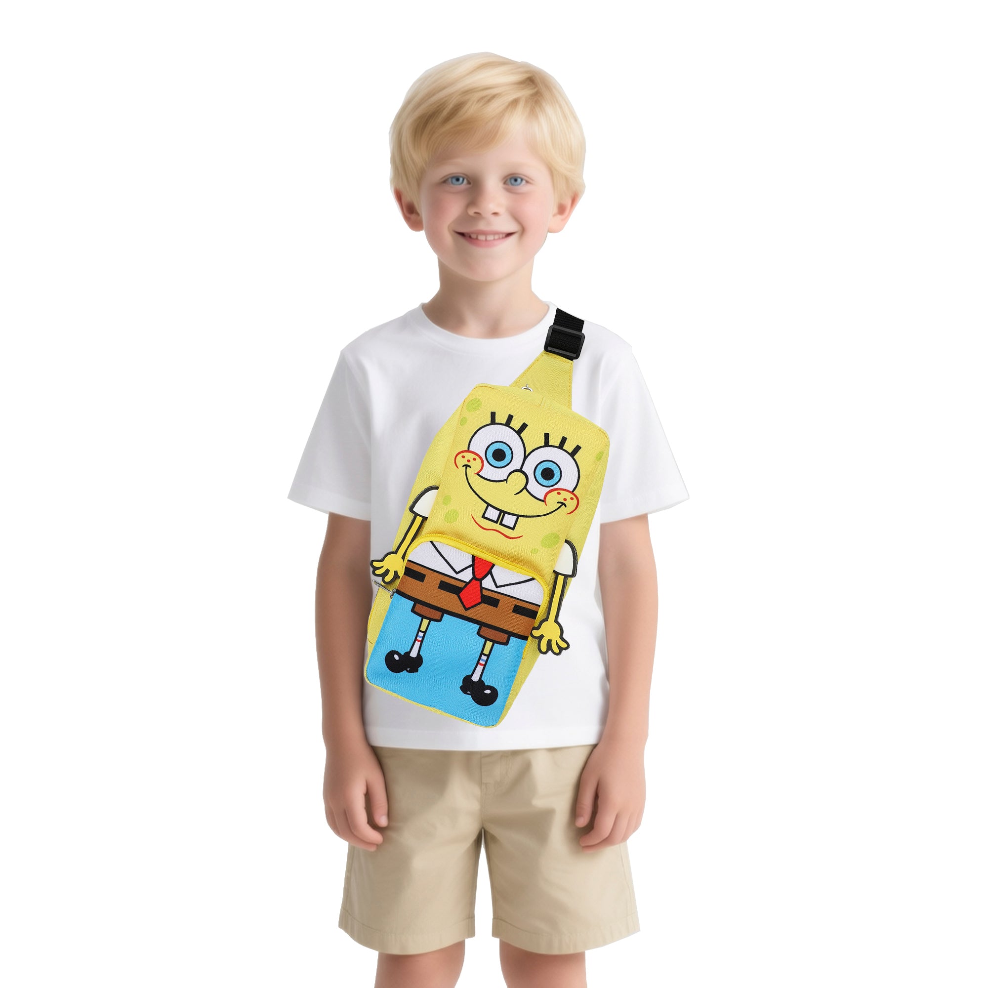 Spongebob Squarepants Character Crossbody Sling Bag With Adjustable Strap