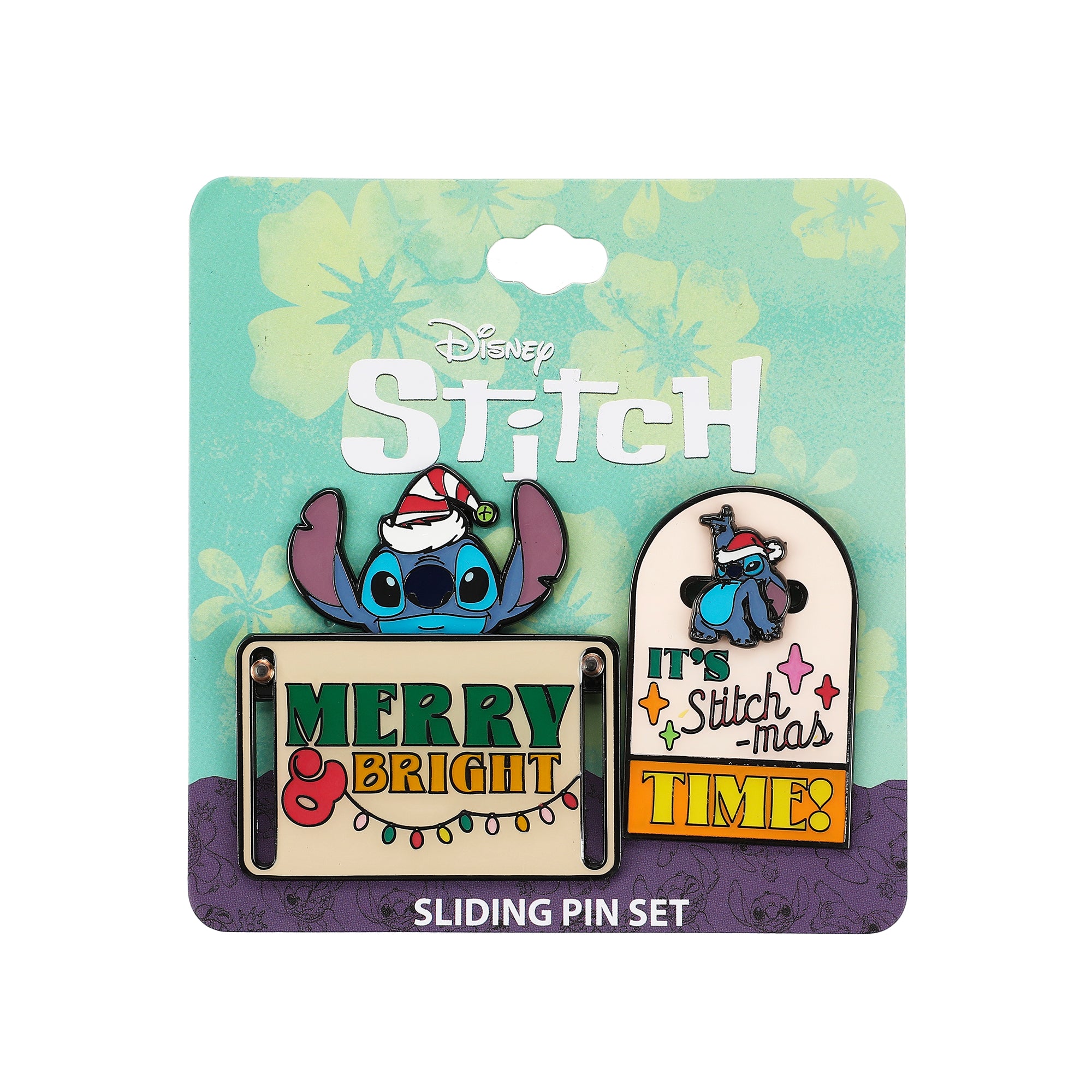 Disney Stitch It's Stitch-mas Time 2-Piece Lapel Pin Set