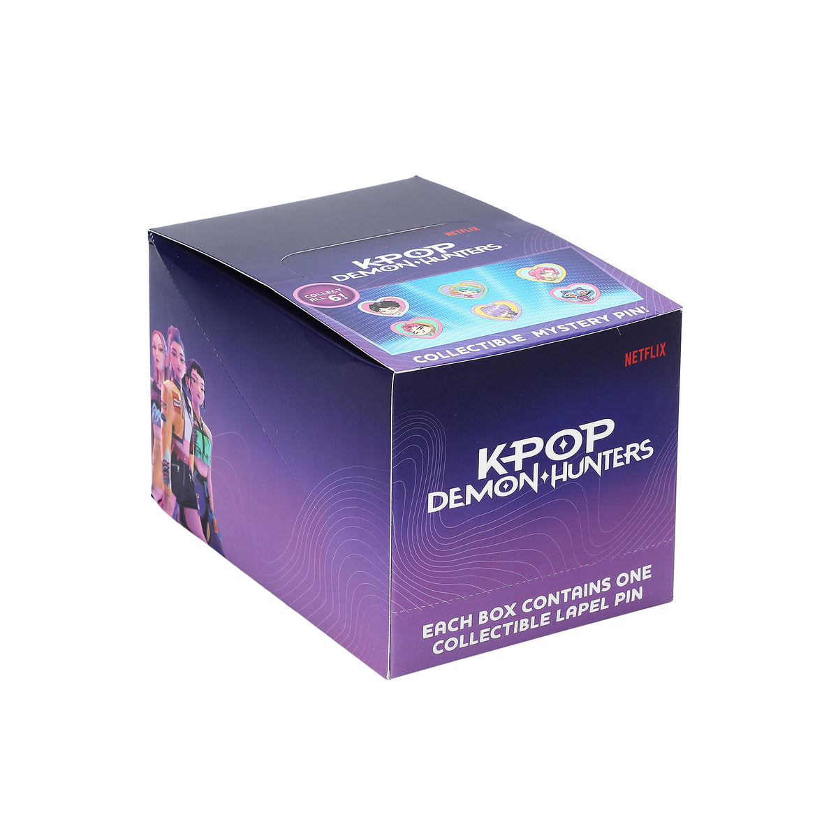 KPop Demon Hunters Saja Love Heart Pin with Glitter