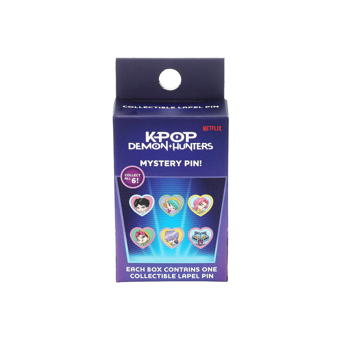 KPop Demon Hunters Saja Love Heart Pin with Glitter
