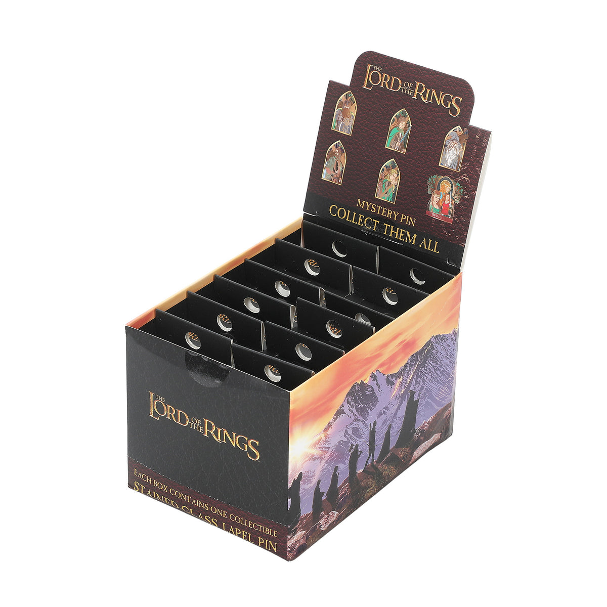 Lord of the Rings Stained Glass Lapel Pin Set