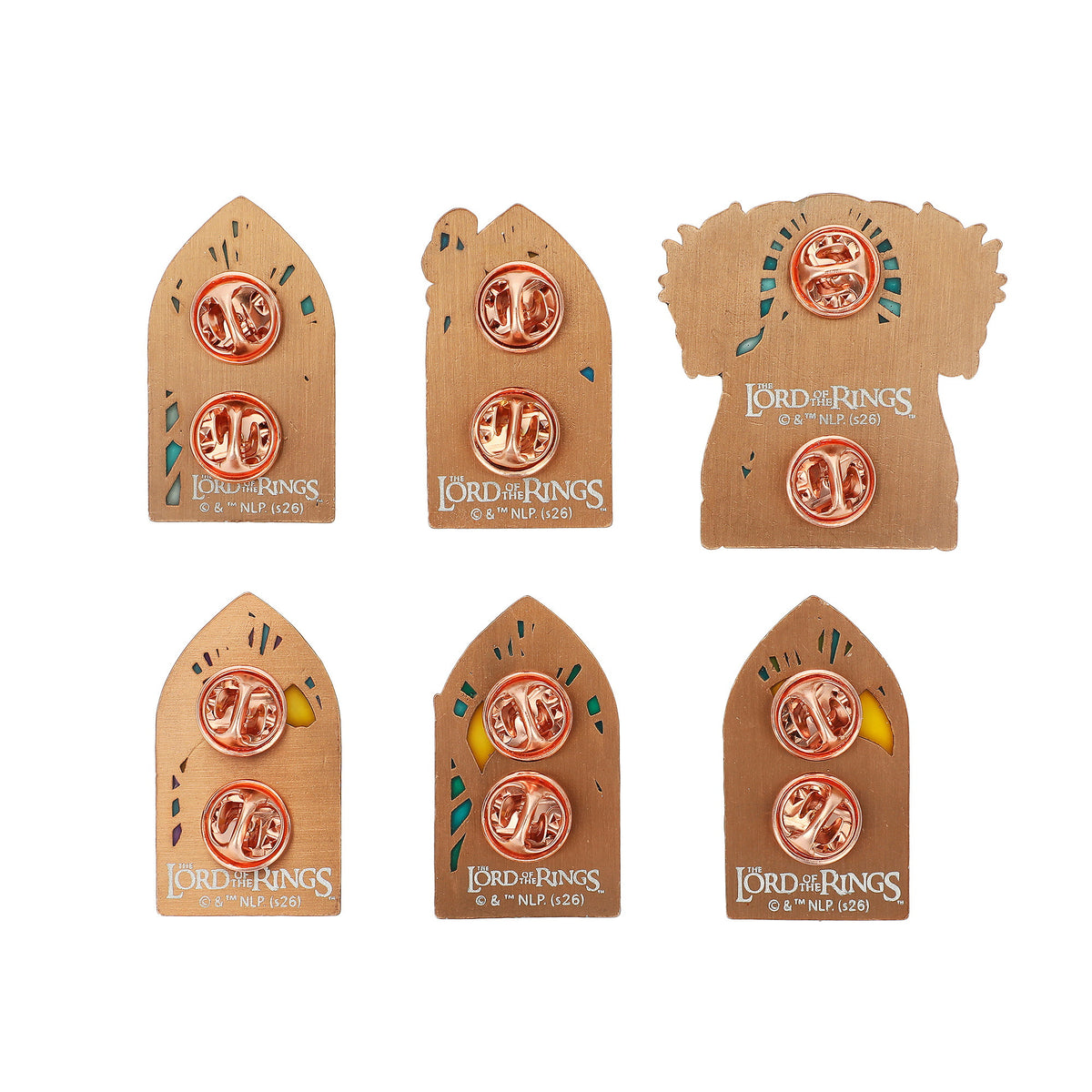 Lord of the Rings Stained Glass Lapel Pin Set