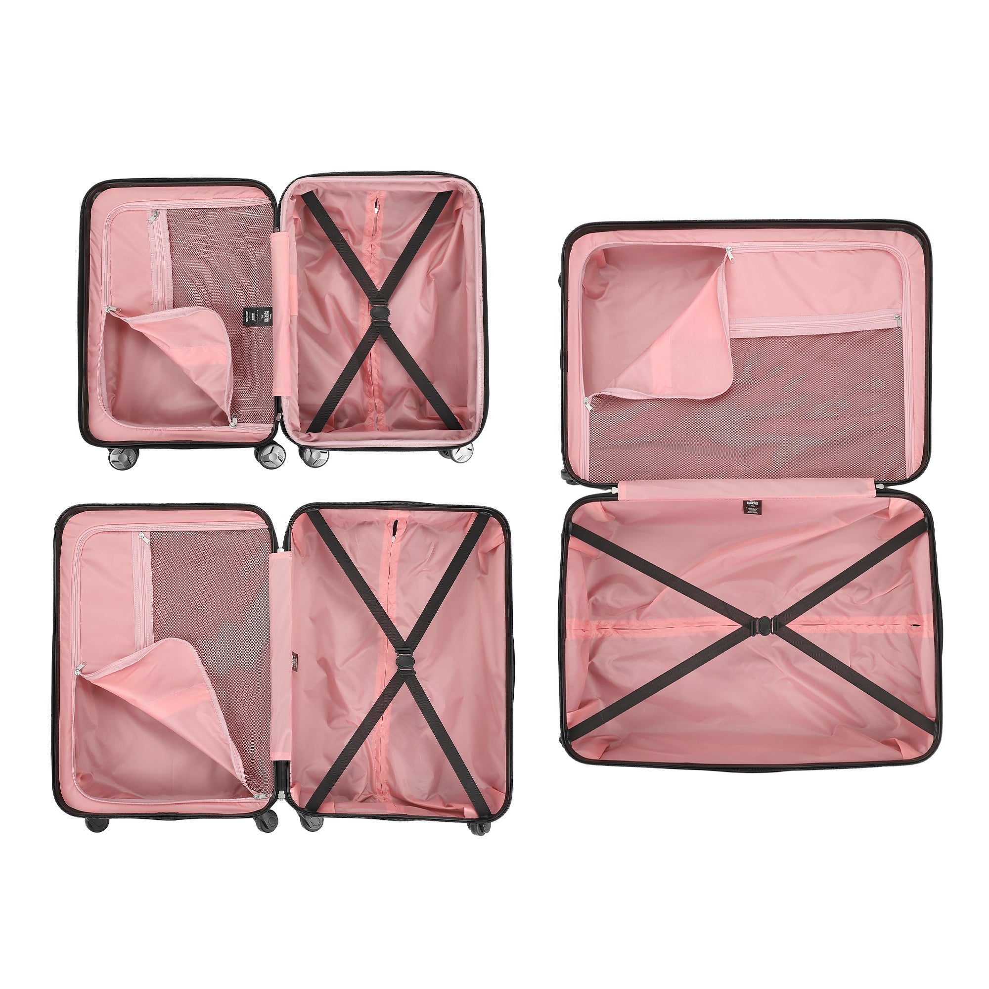 Minnie Mouse Classic Peek-a-Boo Minnie 3-Piece Rolling Luggage Set