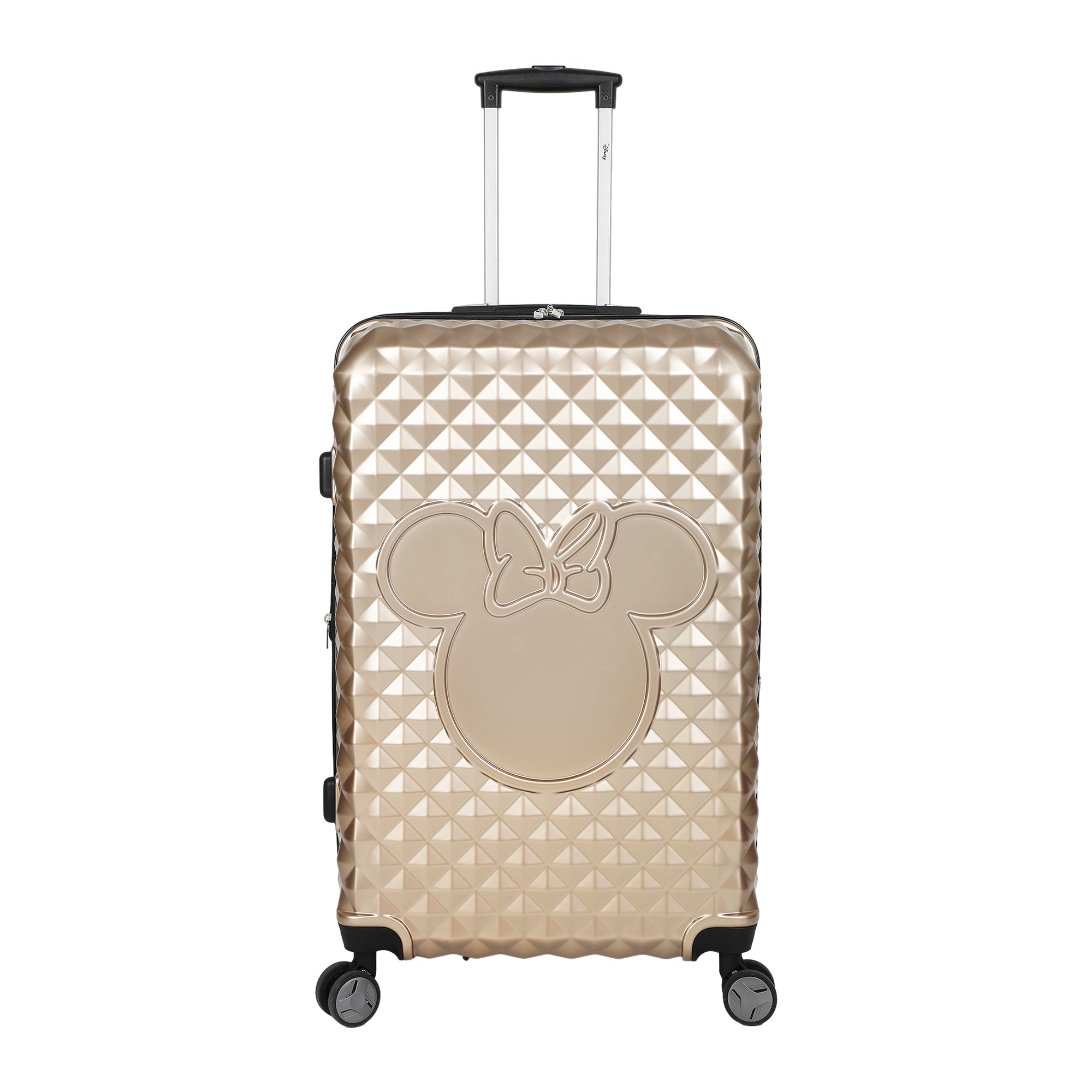 Disney Minnie Mouse Ears 20, 24 and 28 3-Piece Gold Carry-On Luggage Set