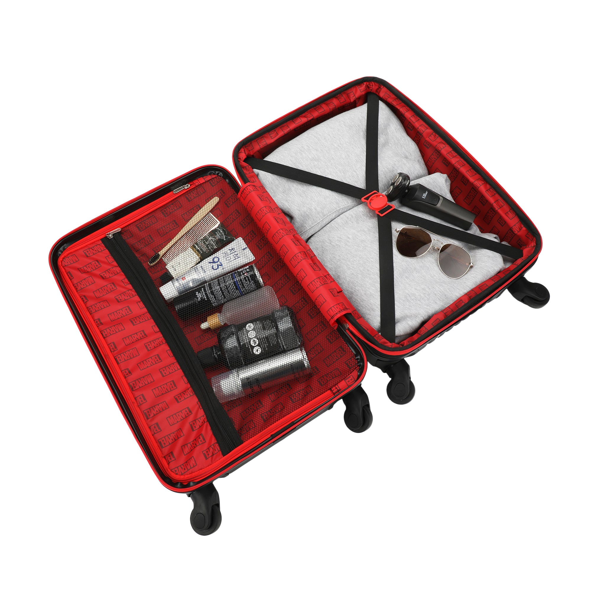 Marvel Spider-Man Spider Logo Black 22" 4-Wheel Rolling Luggage