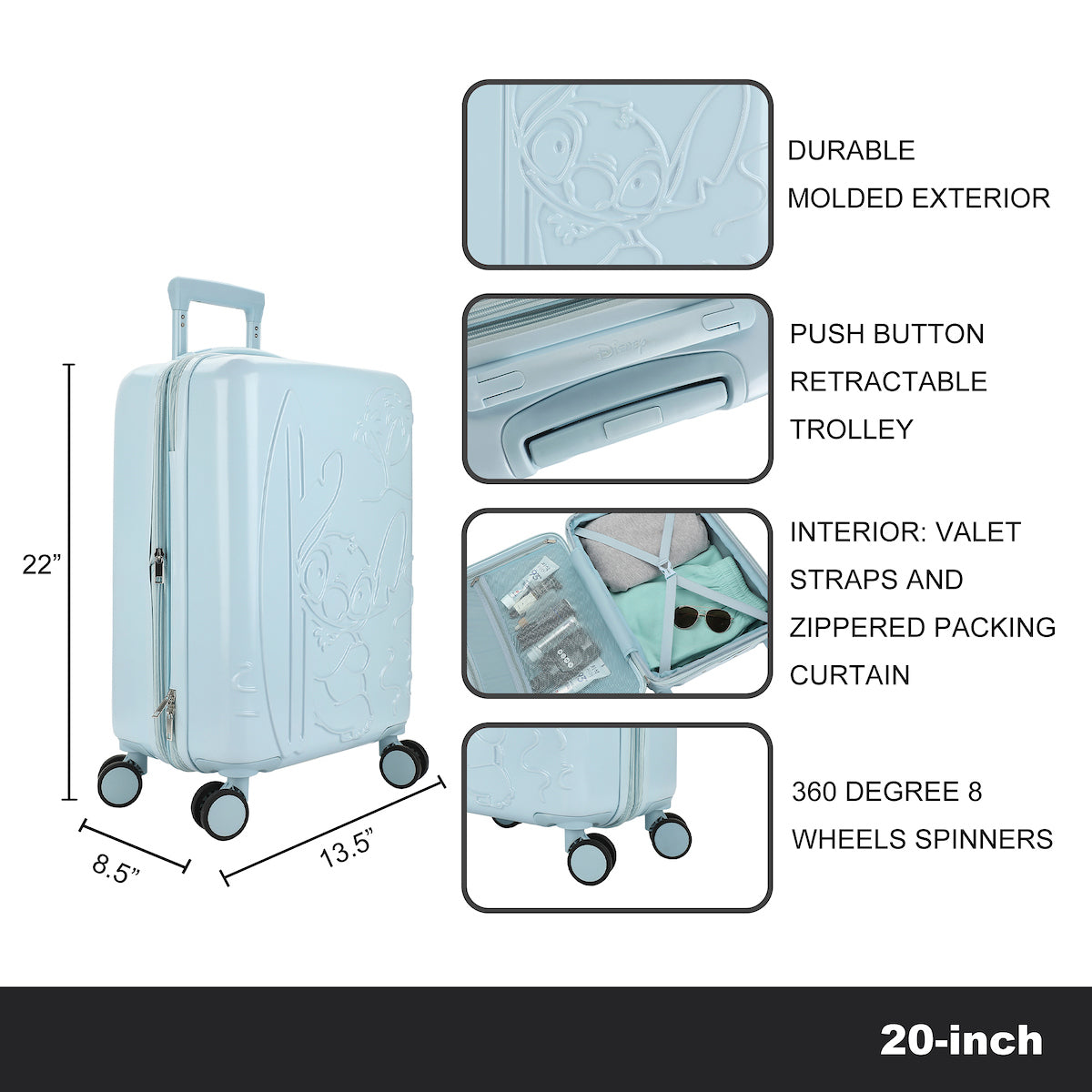 Hardside Carry-on Rolling Luggage