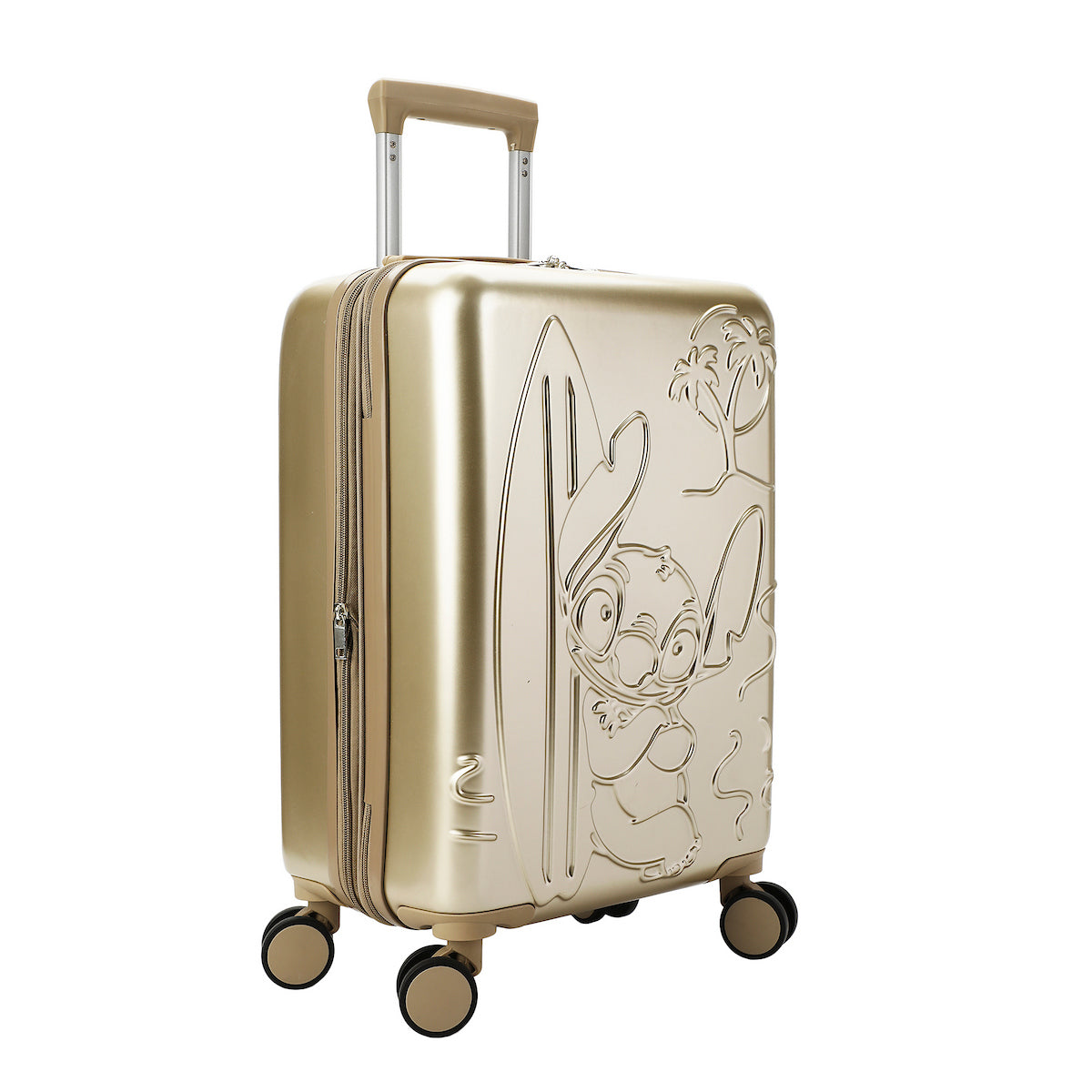 Disney Stitch With Surfboard Light Green 22" Rolling Luggage