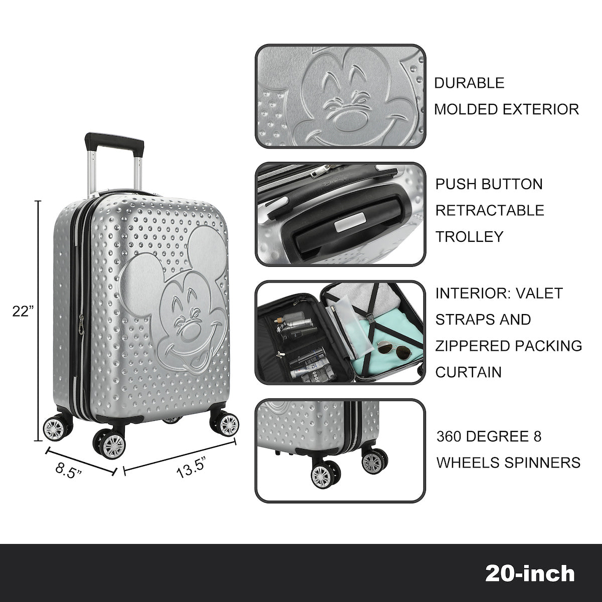 Hardside Carry-on Rolling Luggage