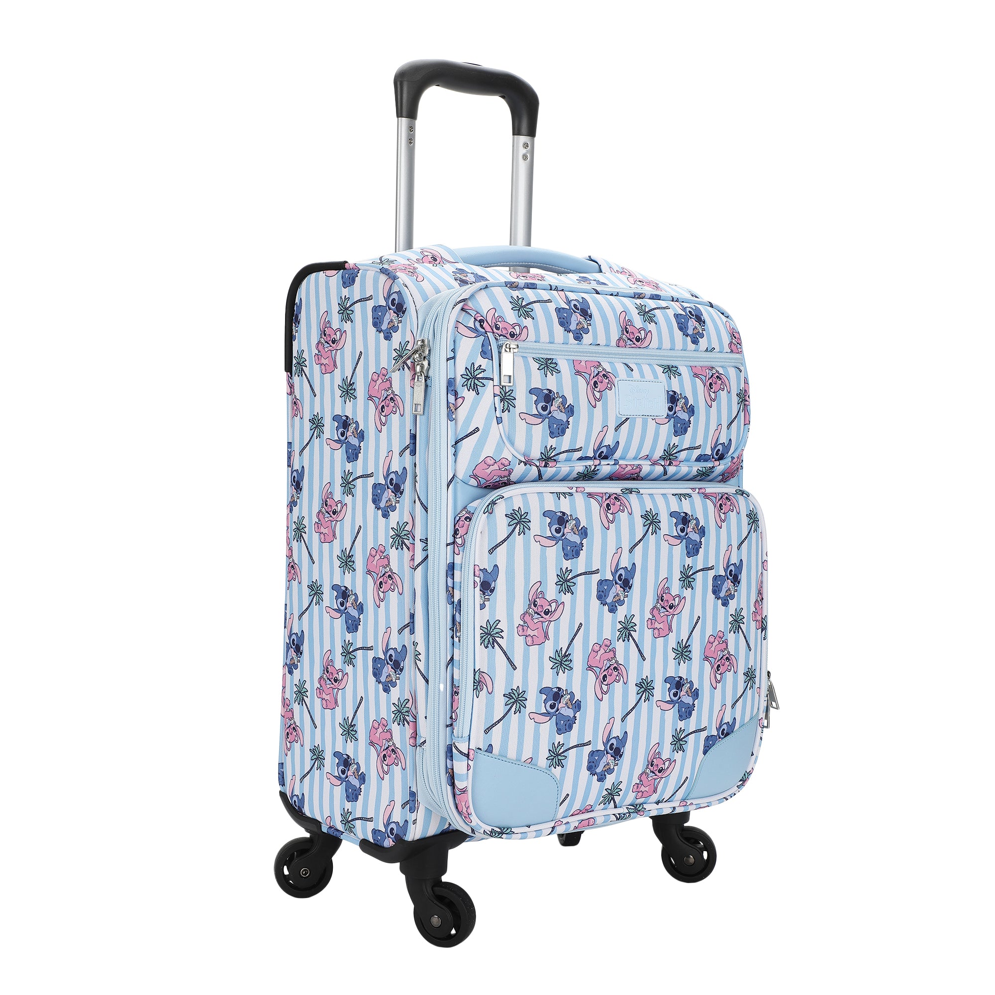 Disney Stitch & Angel Ice Cream Blue 20" Adult Softside Rolling Luggage