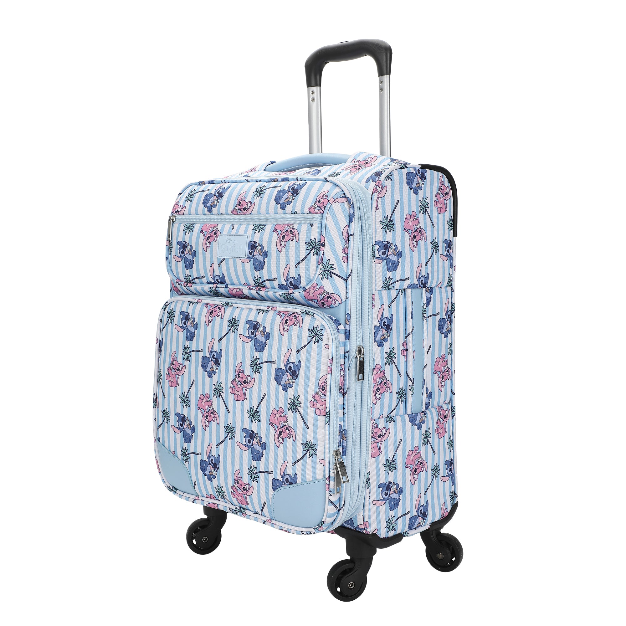 Disney Stitch & Angel Ice Cream Blue 20" Adult Softside Rolling Luggage