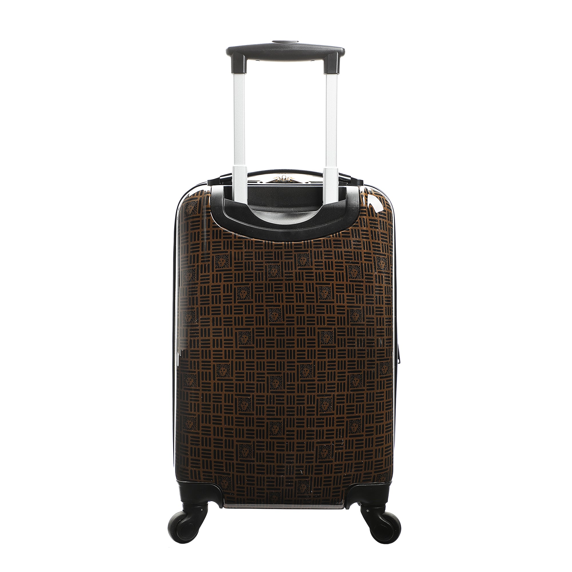 Anne Klein Signature 20" Metal Plate Logo Hardside Carry-On Printed Adult Hardside Fashion Rolling Luggage