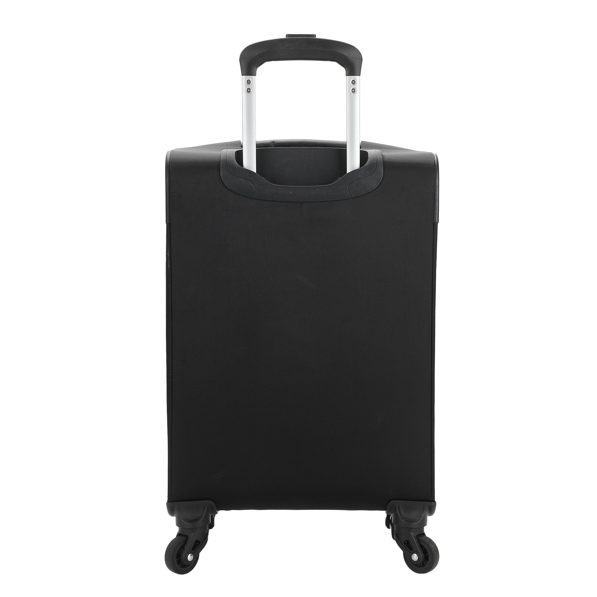 Anne Klein Black 20" Pebble PU Softside Whipstitch Adult Rolling Luggage
