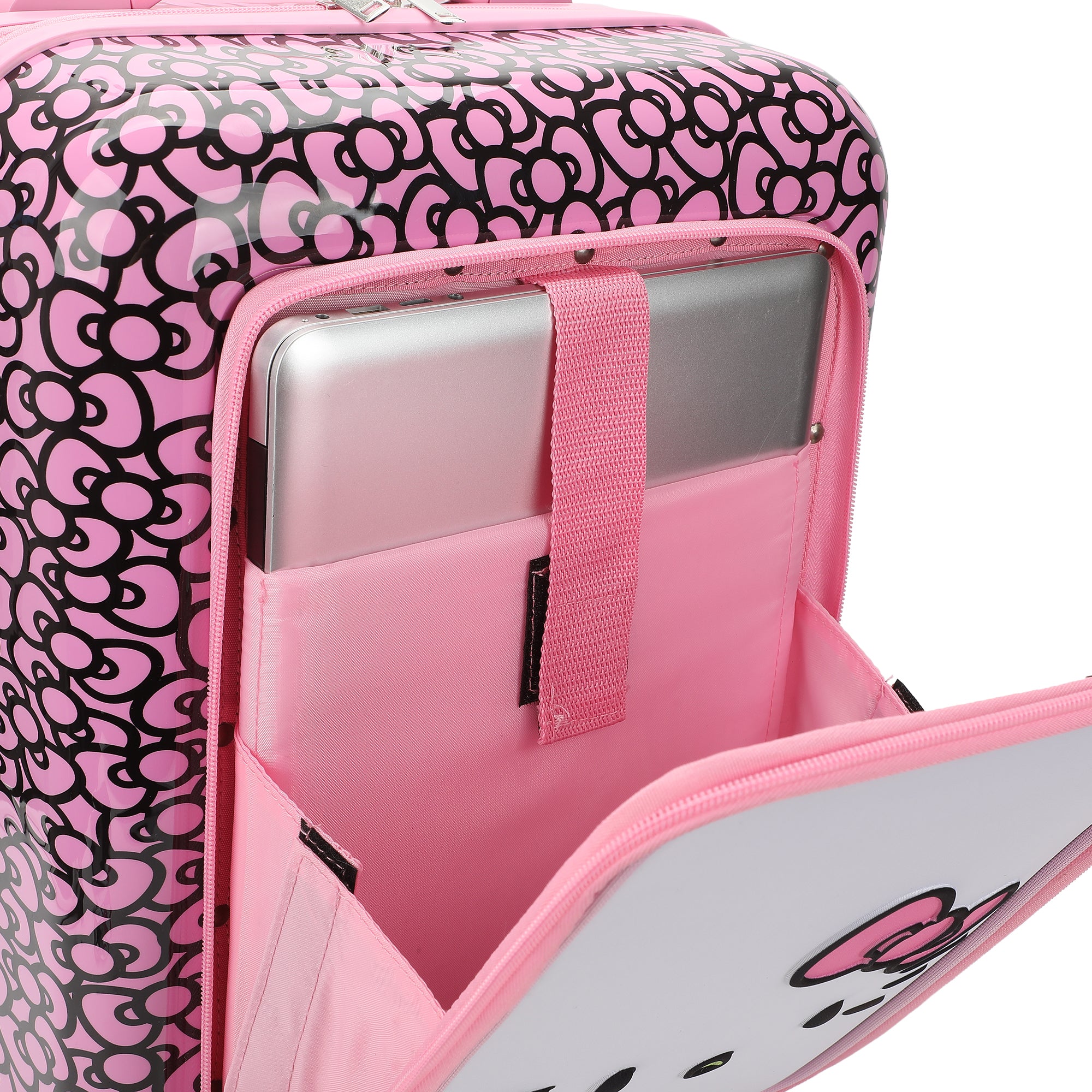 Hello Kitty Face & Bow 20" Hardside Rolling Luggage