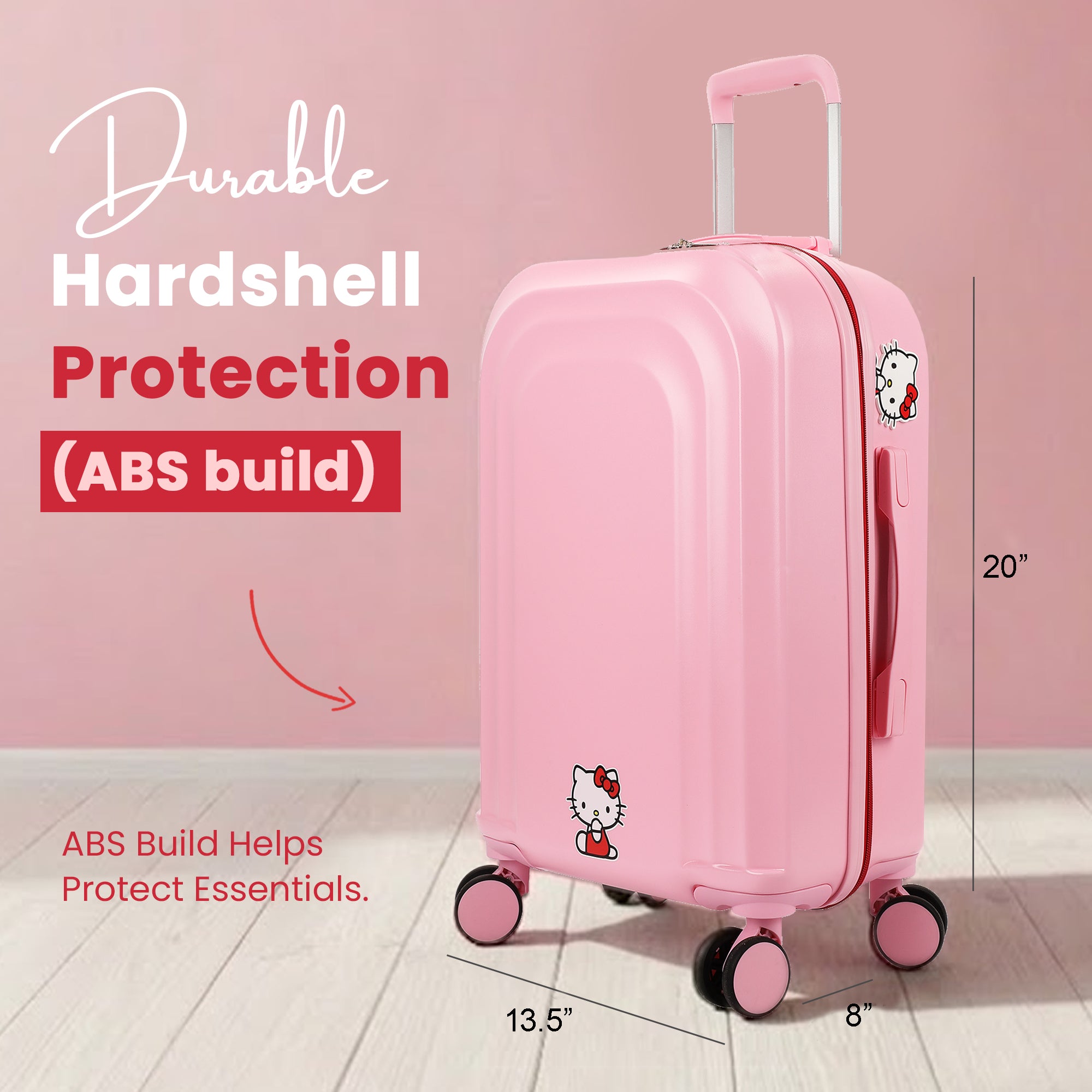 Hello Kitty Favorite Character 22" Hardside Molded Luggage