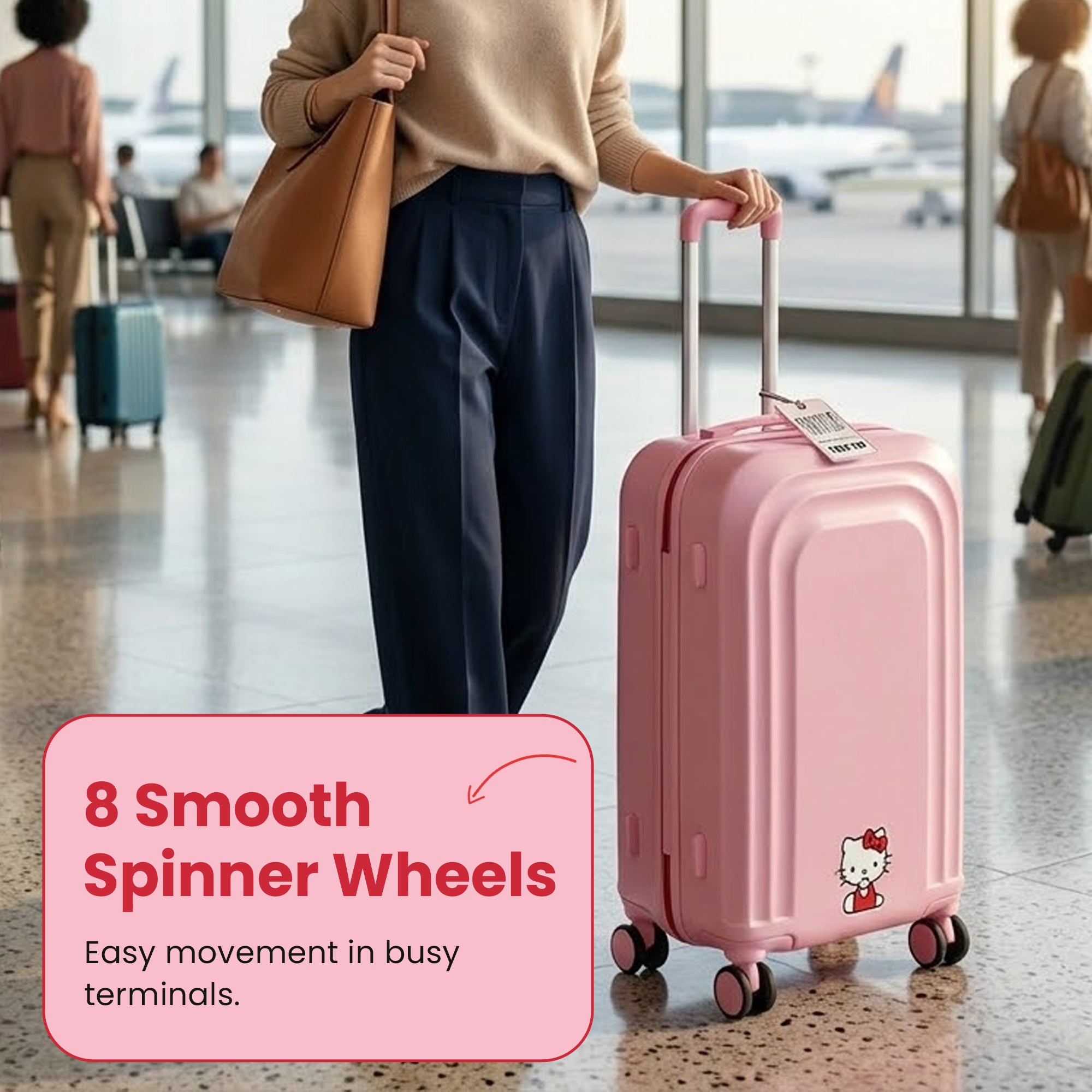 Hello Kitty Favorite Character 22" Hardside Molded Luggage