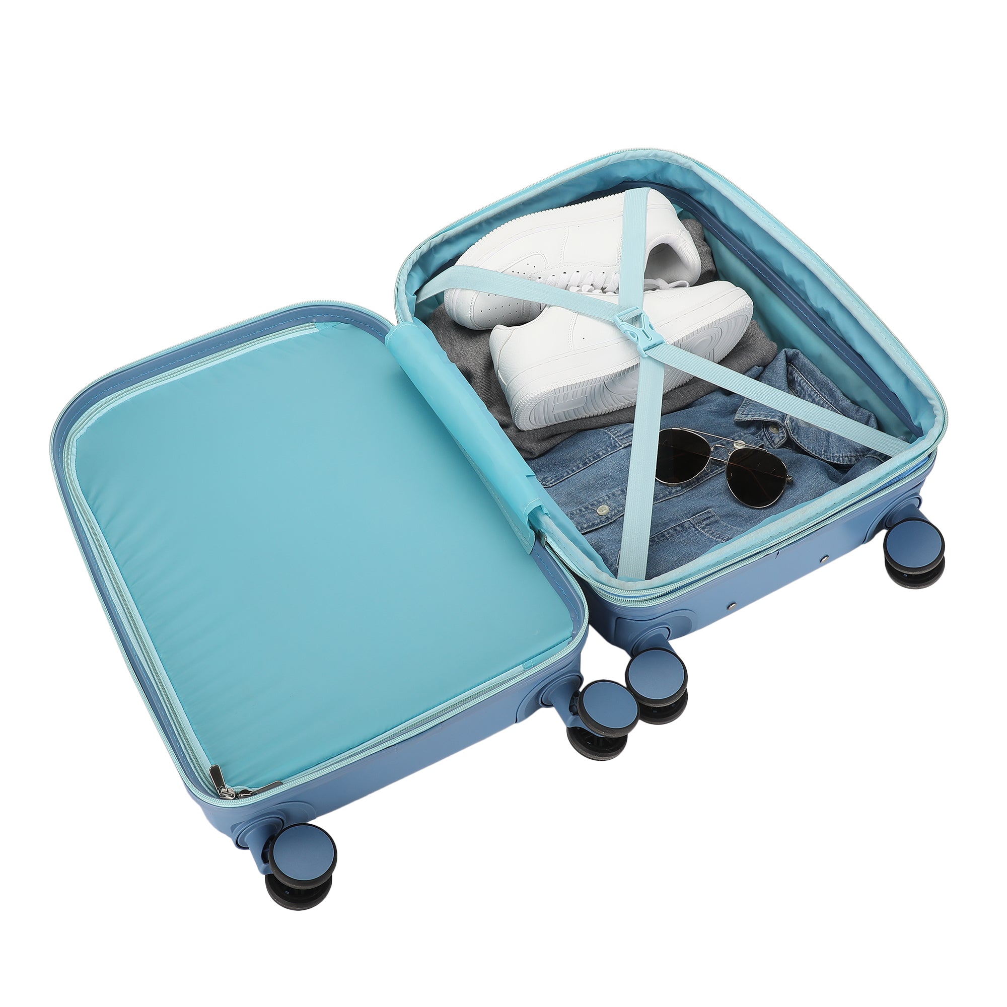 Disney Lilo & Stitch Peeking Rubber Badge 20" 4-Wheel Roling Luggage