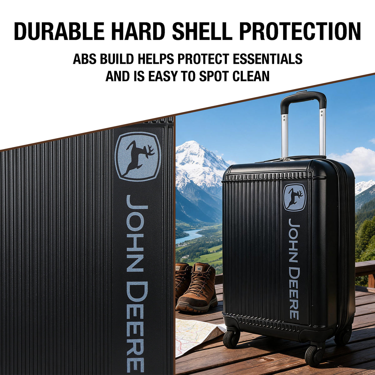 John Deere Molded Grille Micro Dot ABS Luggage for Travel