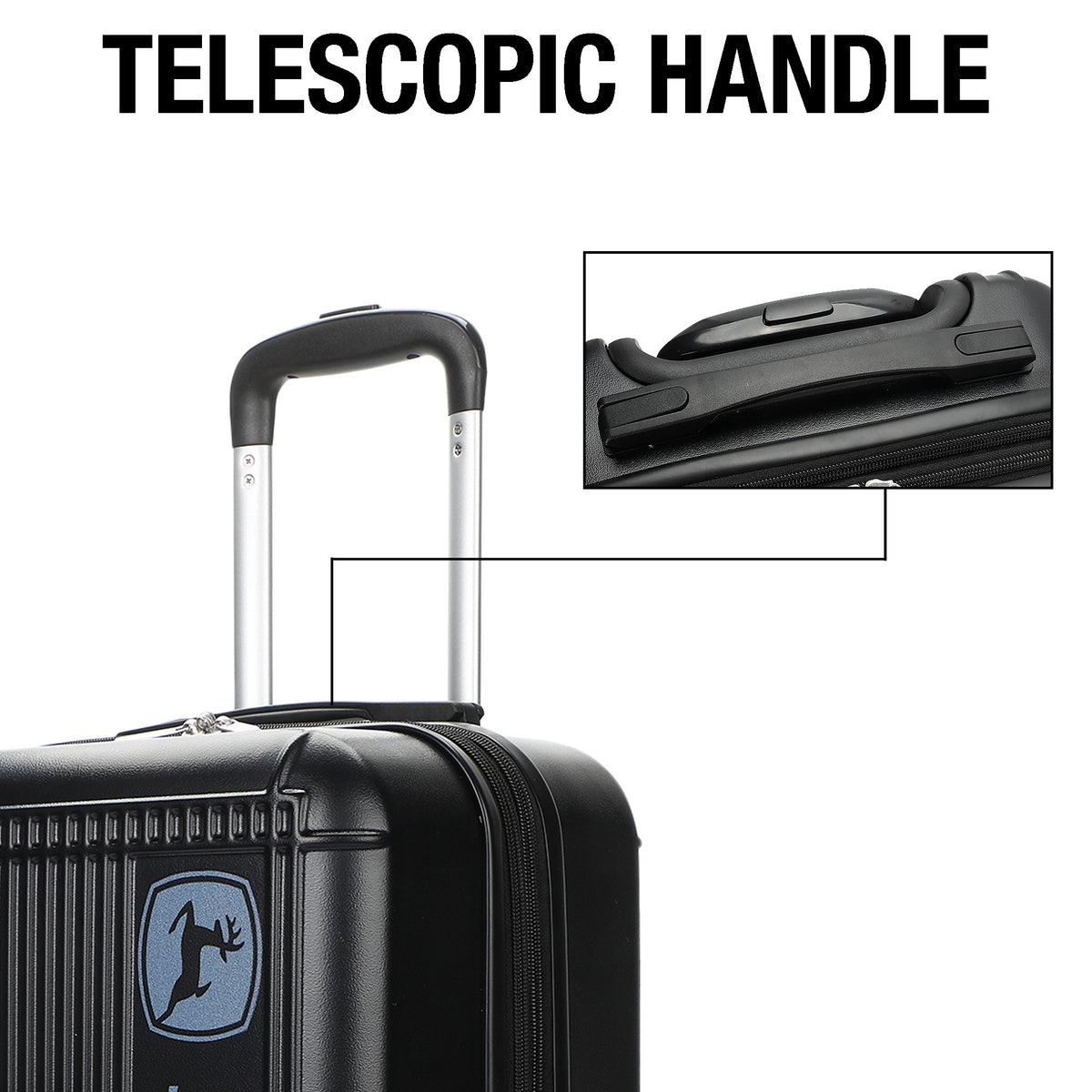 John Deere Molded Grille Micro Dot ABS Luggage for Travel