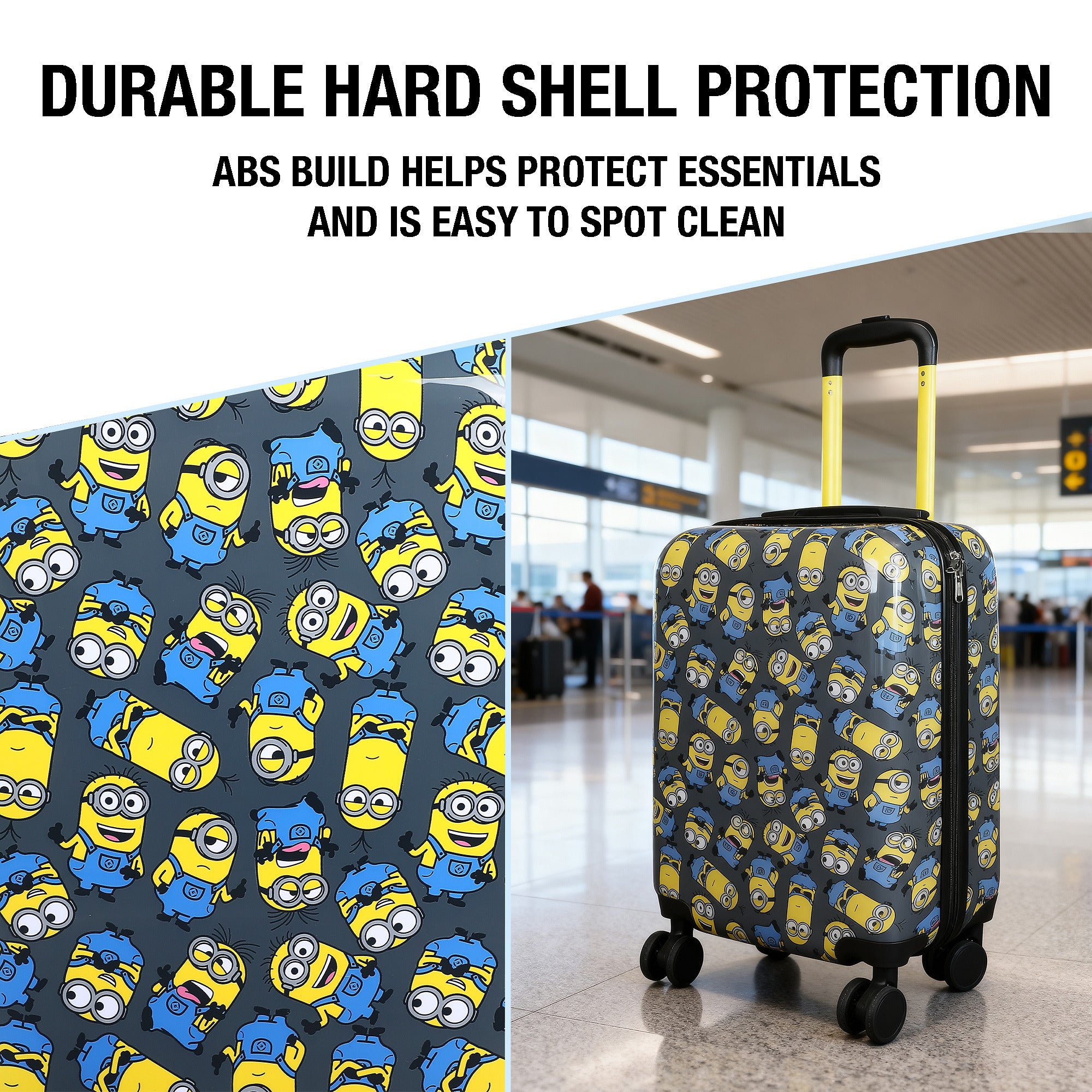 Minions AOP Collection Luggage with Expansion for Travel