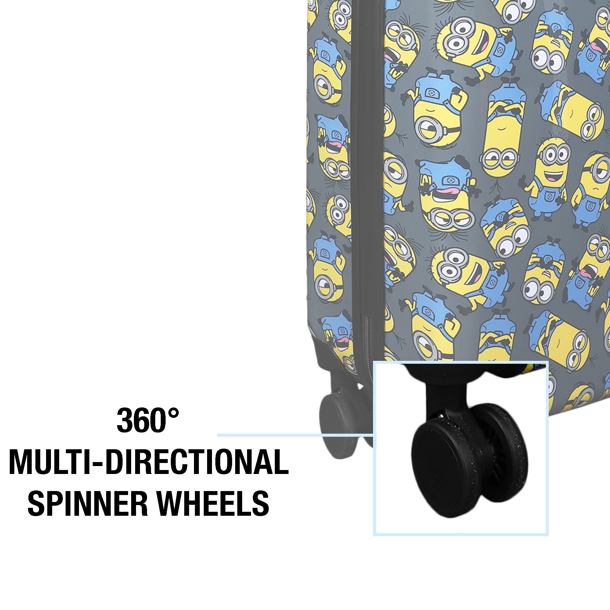 Minions AOP Collection Luggage with Expansion for Travel