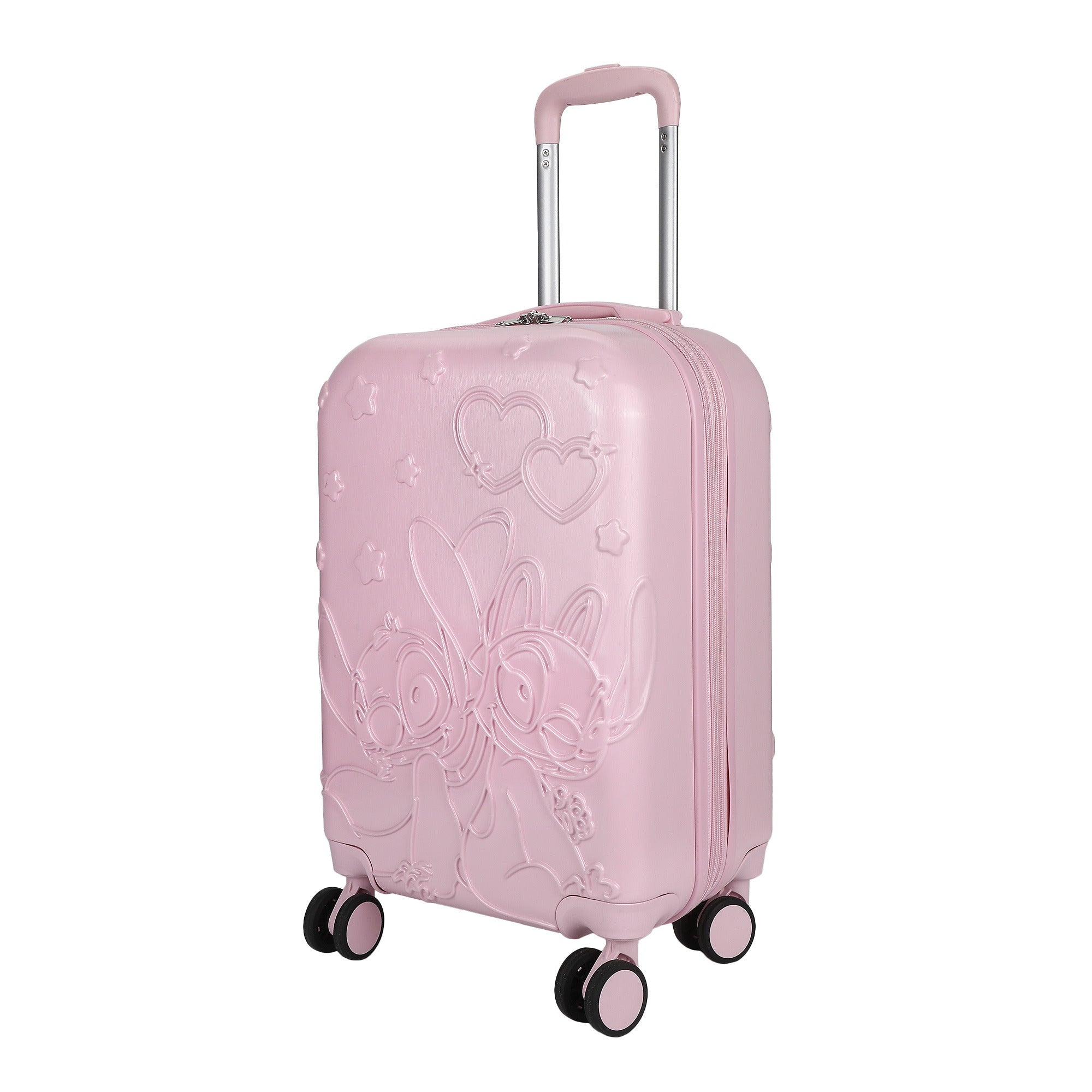 Lilo & Stitch Angel & Stitch Pink 20” Adult ABS Luggage