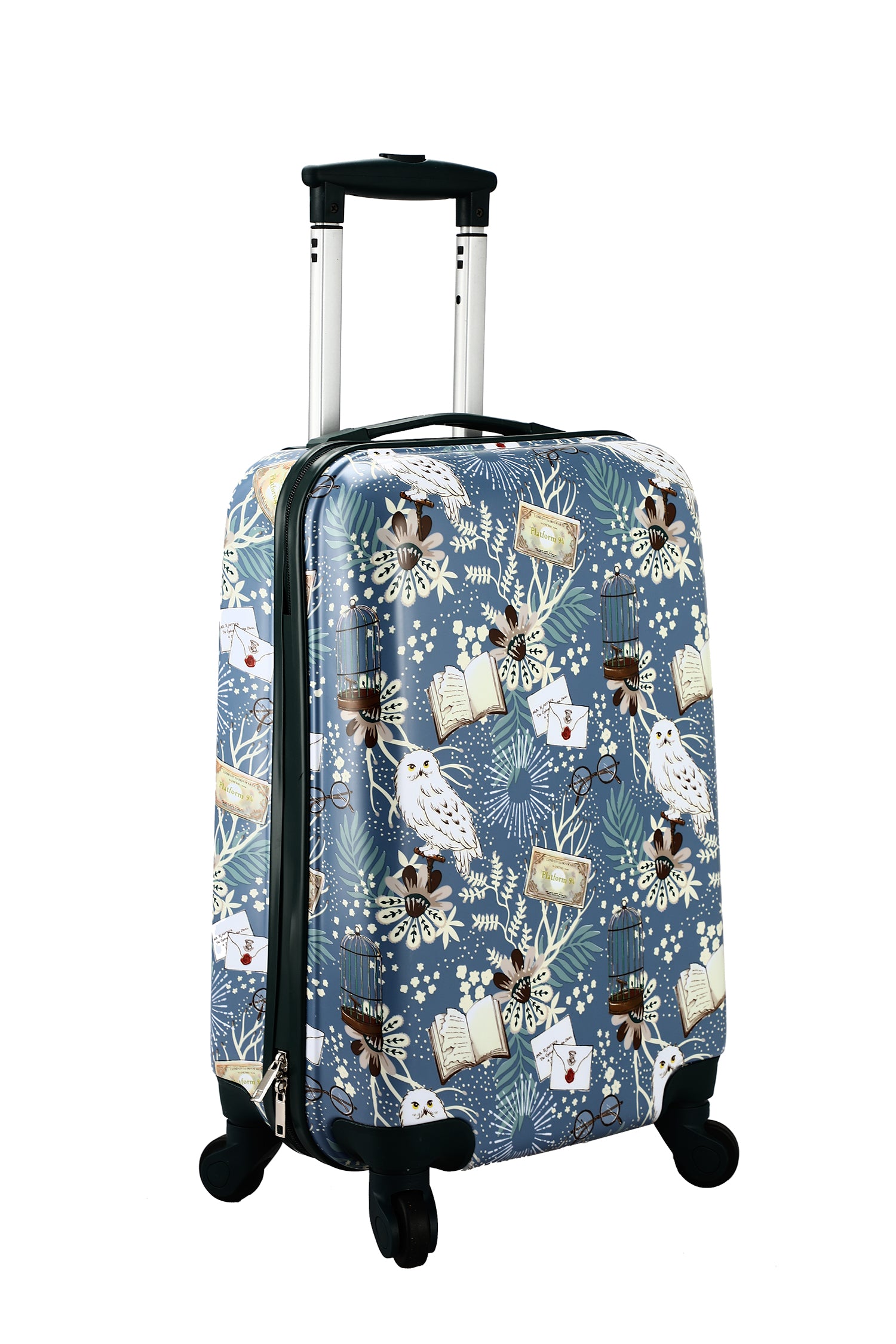 Harry Potter Hedwig 20 Inch Blue Carry-on Luggage with rolling wheels