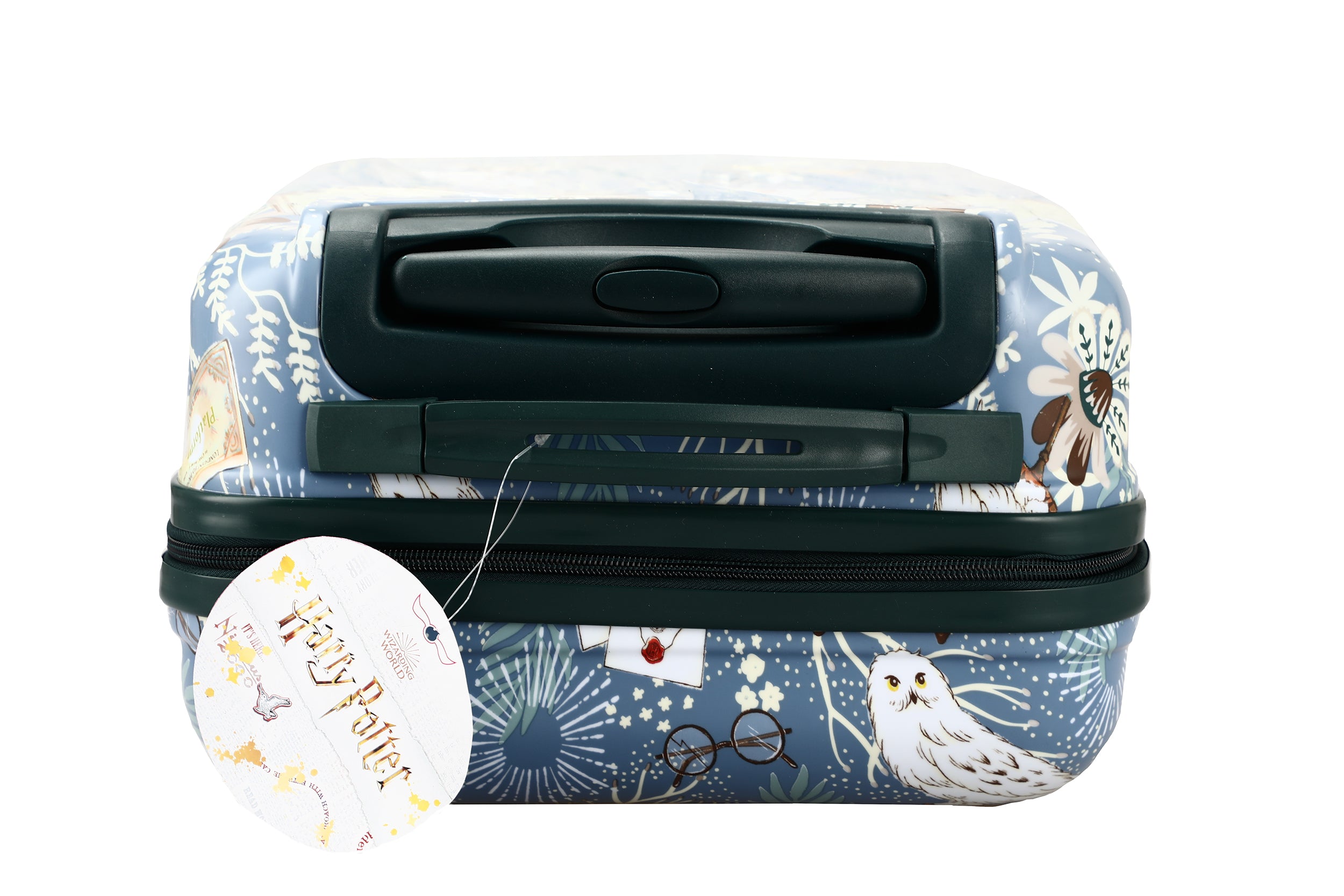 Harry Potter Hedwig 20 Inch Blue Carry-on Luggage with rolling wheels