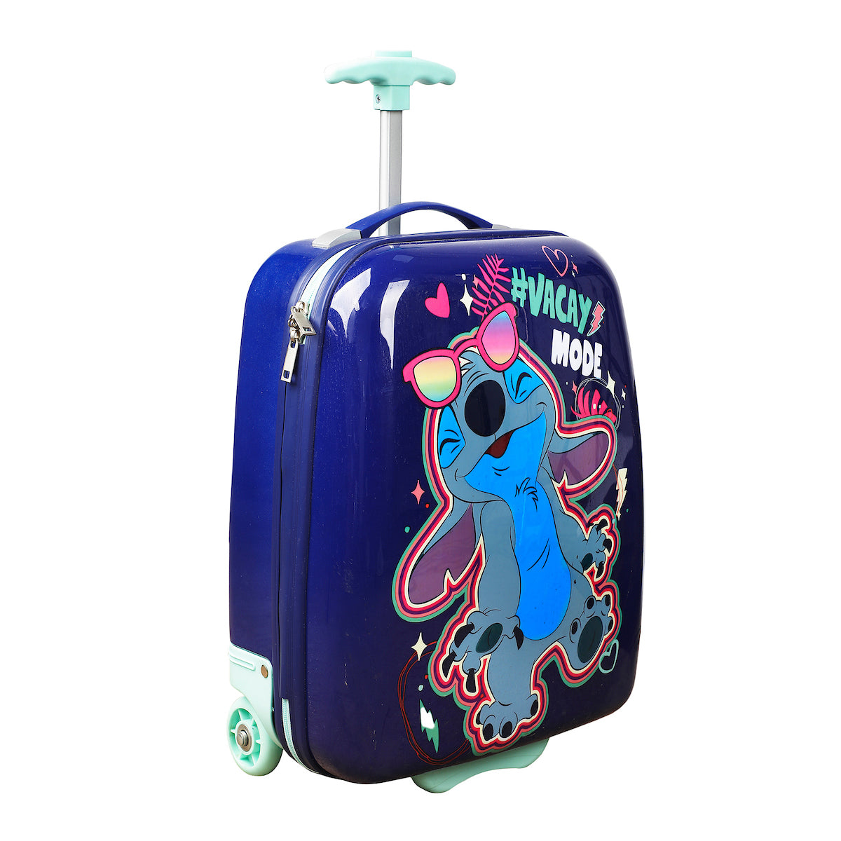 Disney Stitch Vacay Mode Youth 18" 2-Wheeled Hardside Carry-On  Suitcase Luggage for Toddler