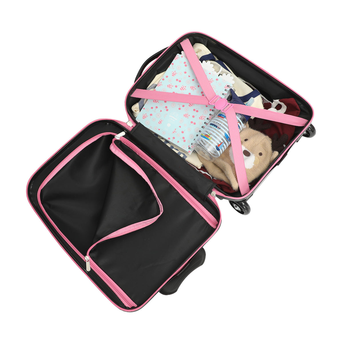 Hello Kitty 16 Inch Telescopic Youth Carry-on Luggage Suitcase for Toddler