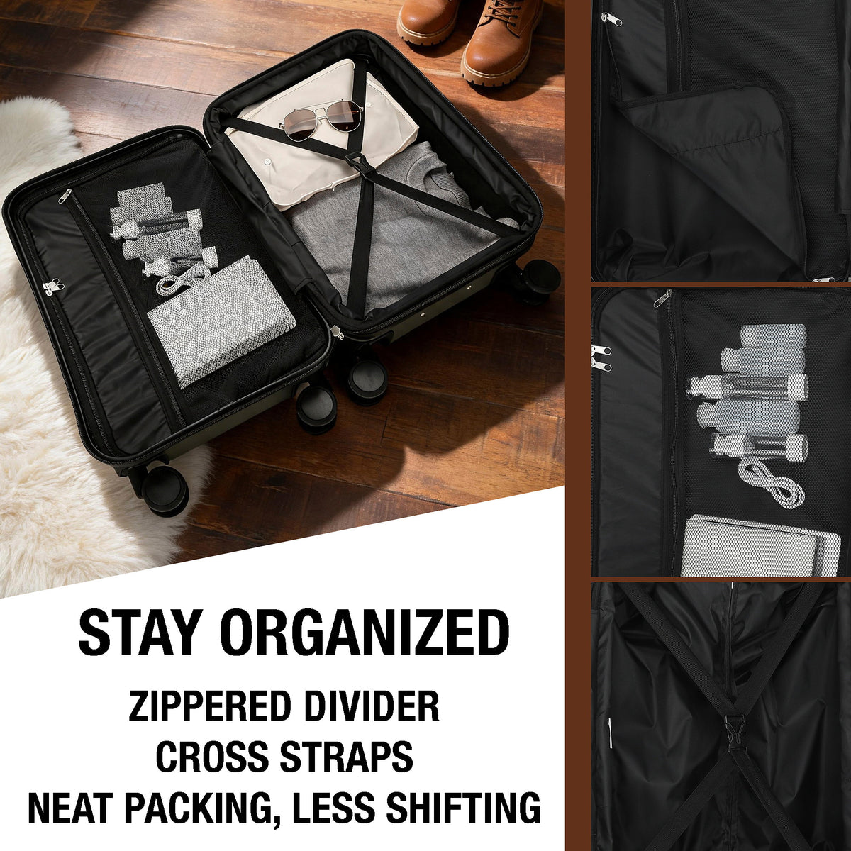 Realtree Camo ABS Hardside Luggage for Travel