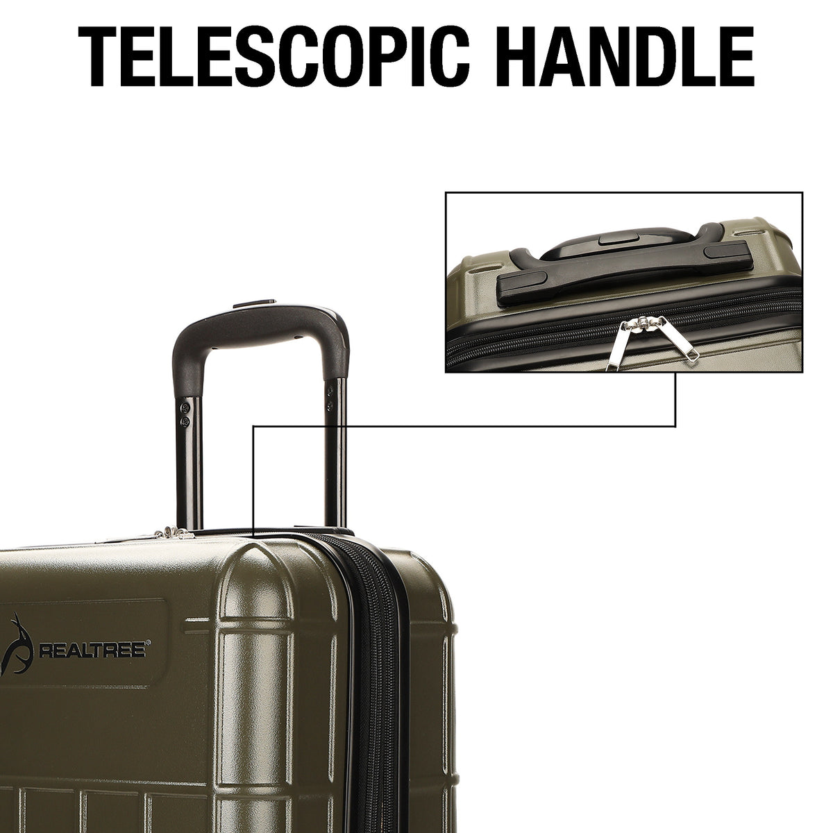 Realtree Camo ABS Hardside Luggage for Travel