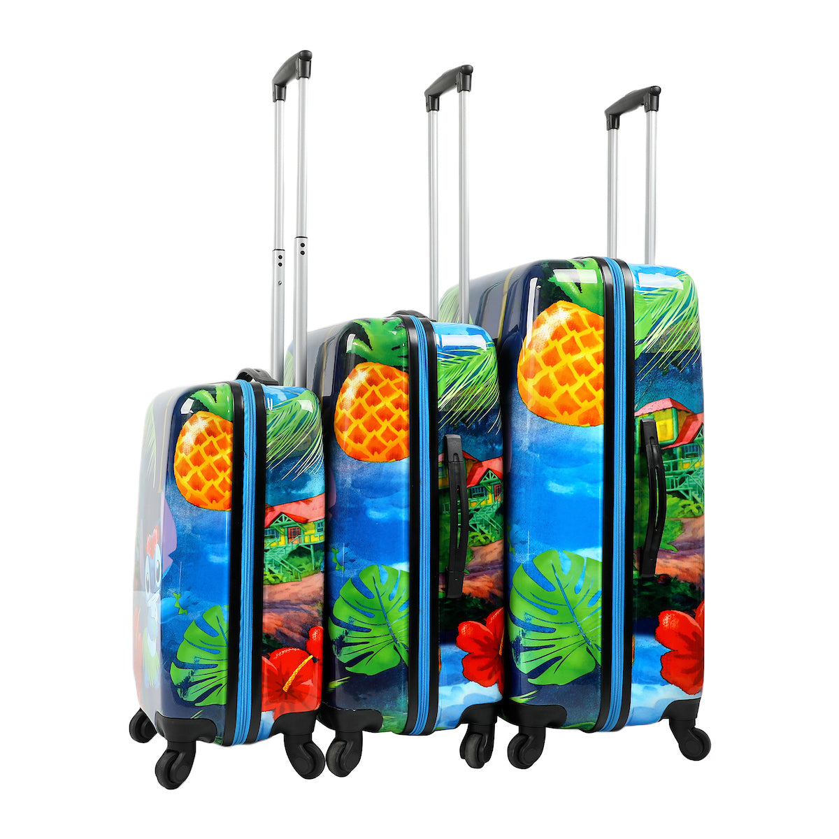 Lilo and Stitch 3-Piece Luggage Set - 20", 24", and 28" Rolling Suitcases