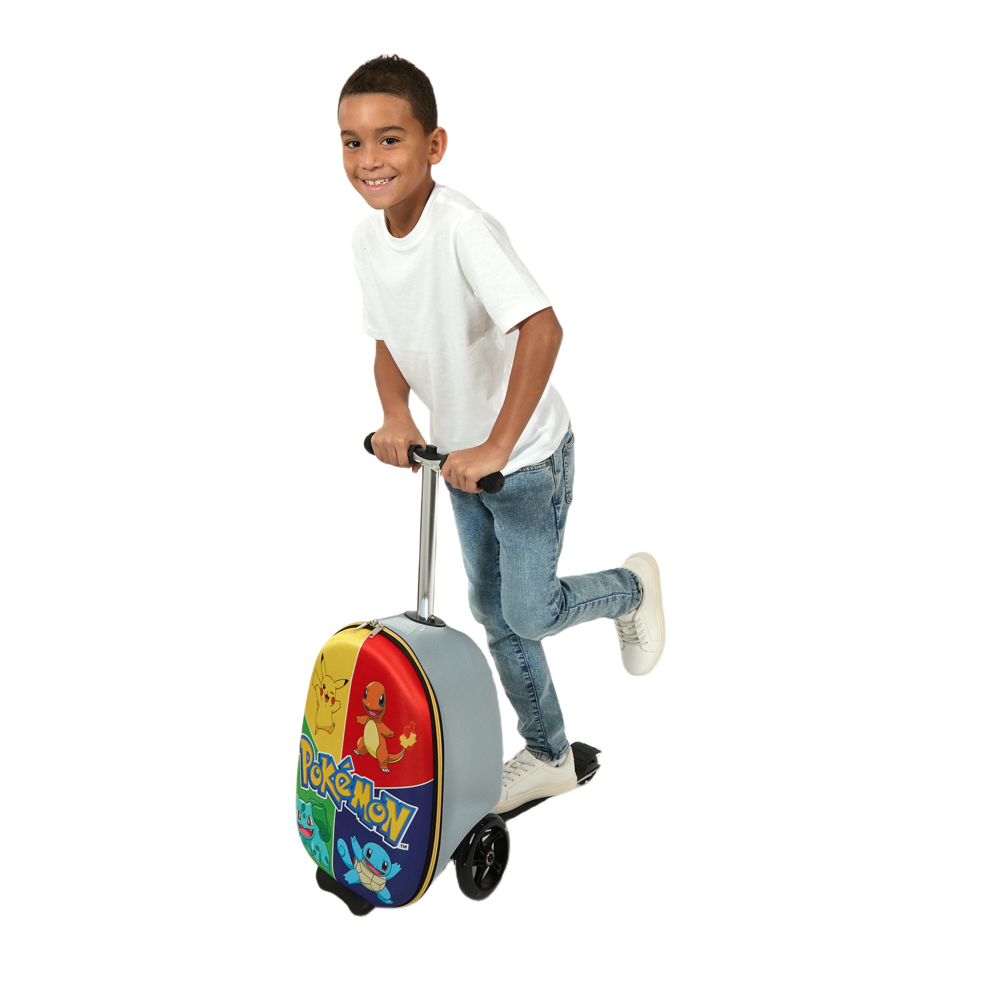 Pokemon Character Art Scooter Youth Rolling Carry On Luggage
