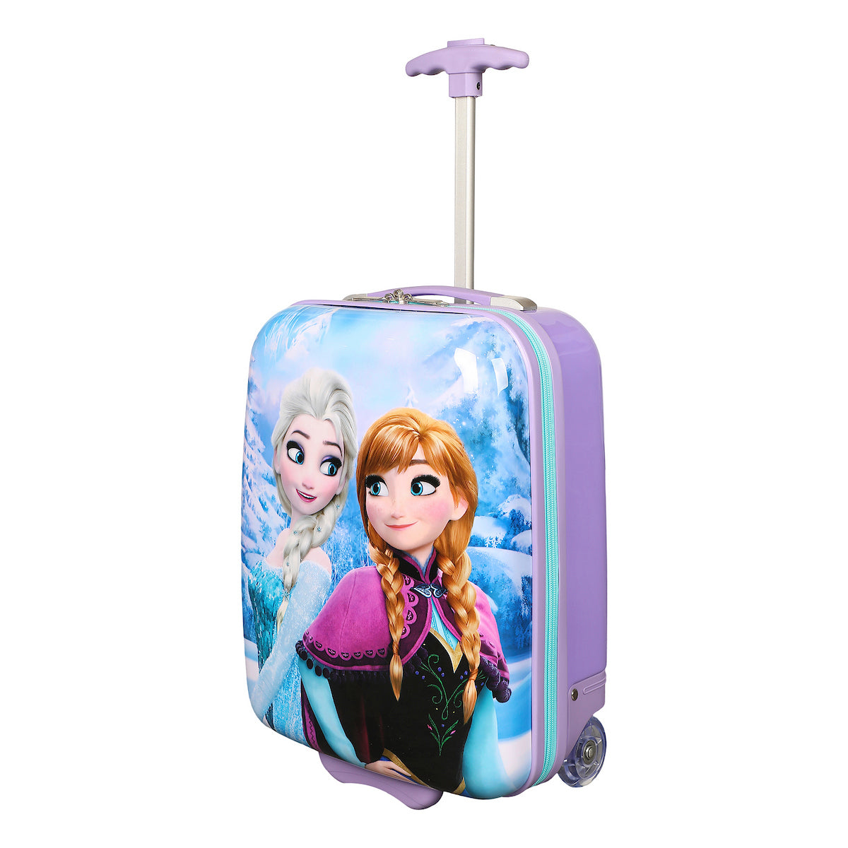 disney collection frozen anna travel bag duffel bag Frozen Anna & Elsa 16.5" Youth 2-Wheel Luggage – Bioworld