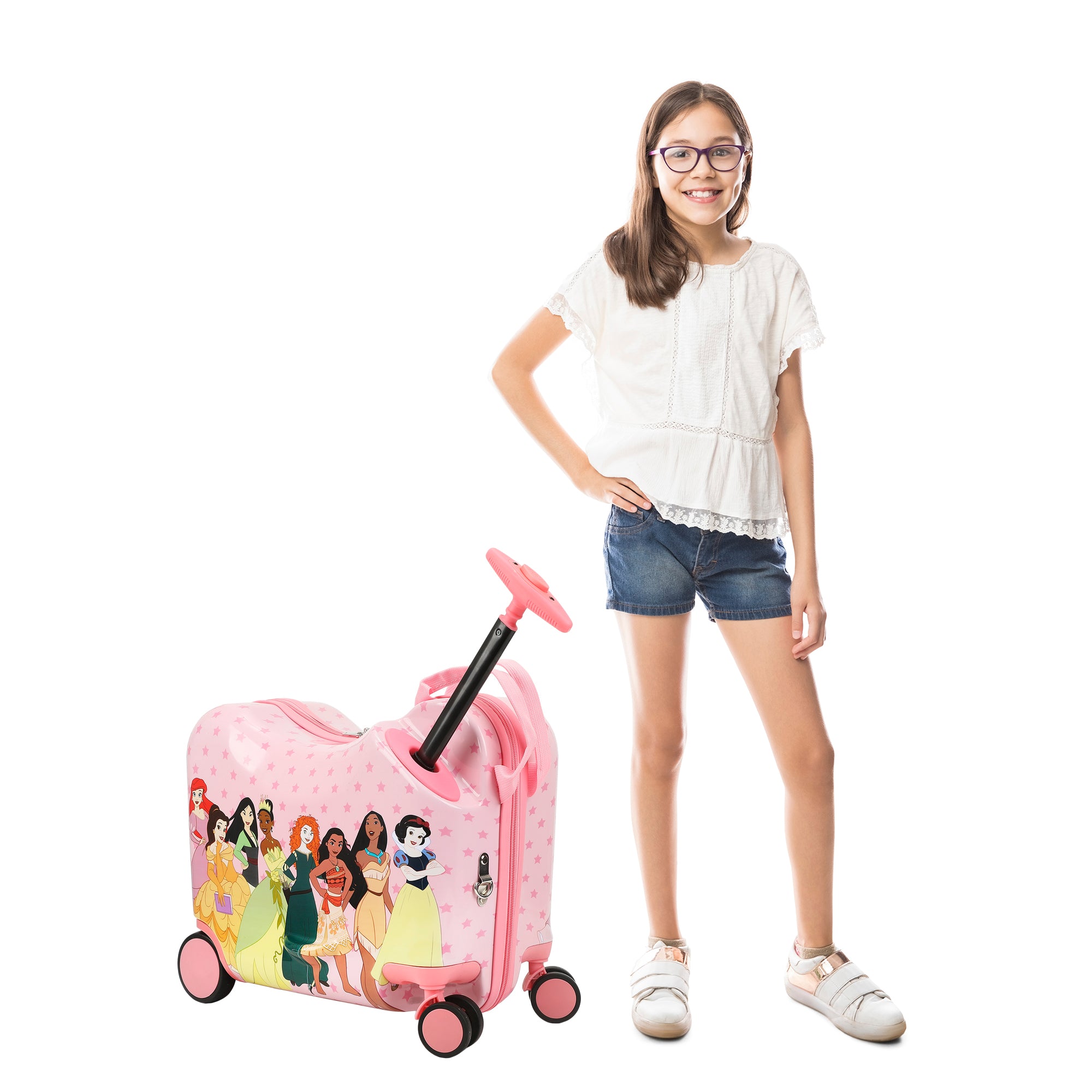 Disney Princesses Ride-On 18" Suitcase For Kids & Toddlers