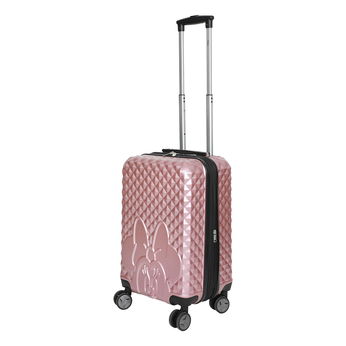 Disney Minnie Mouse Rose Gold 20" Carry-On Luggage With Wheels And Retractable Handle