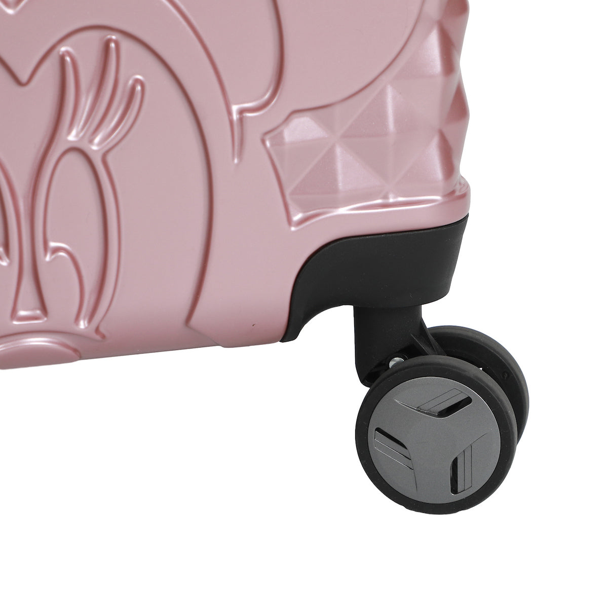 Disney Minnie Mouse Rose Gold 20" Carry-On Luggage With Wheels And Retractable Handle