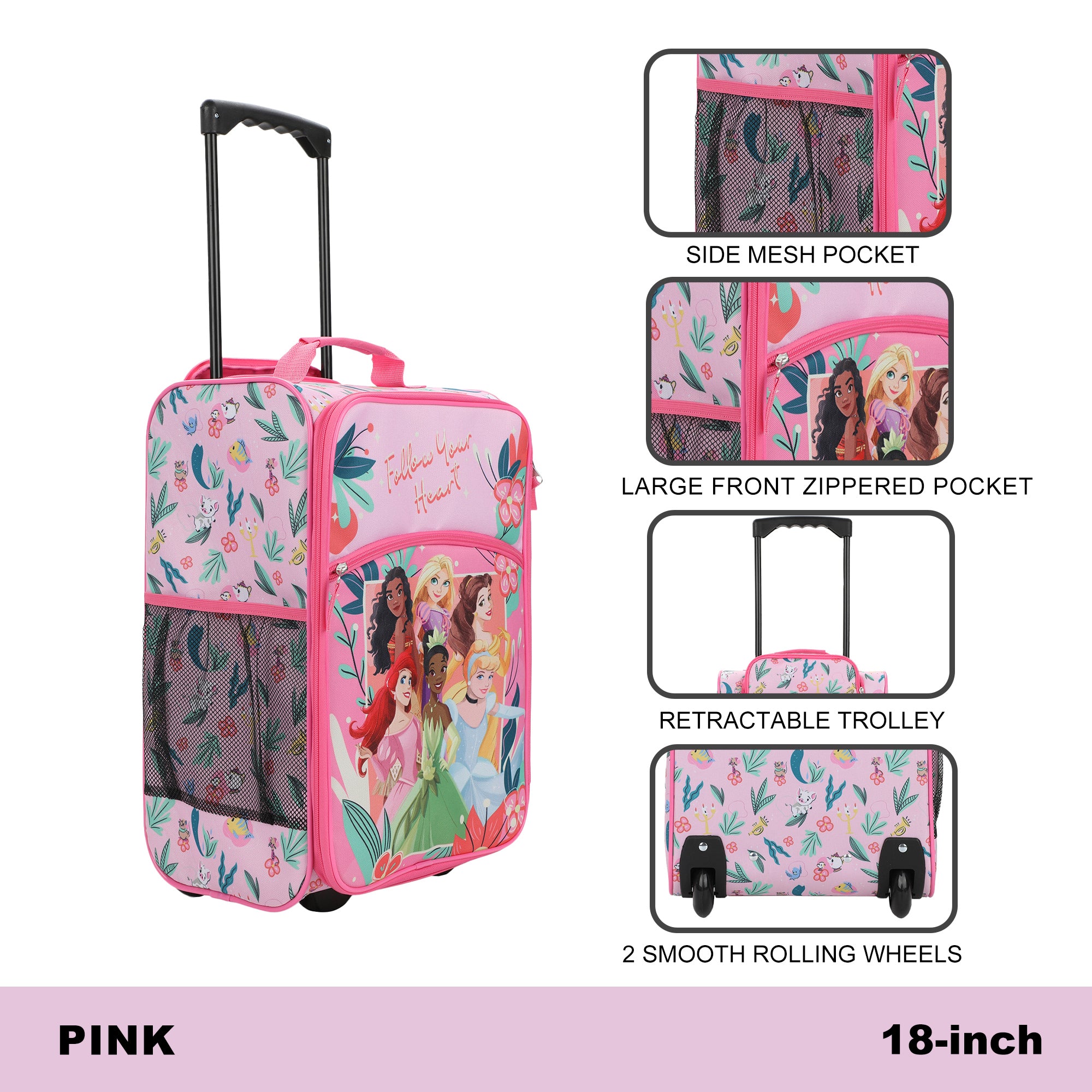 Disney Princess 18 Follow Your Heart Youth Luggage