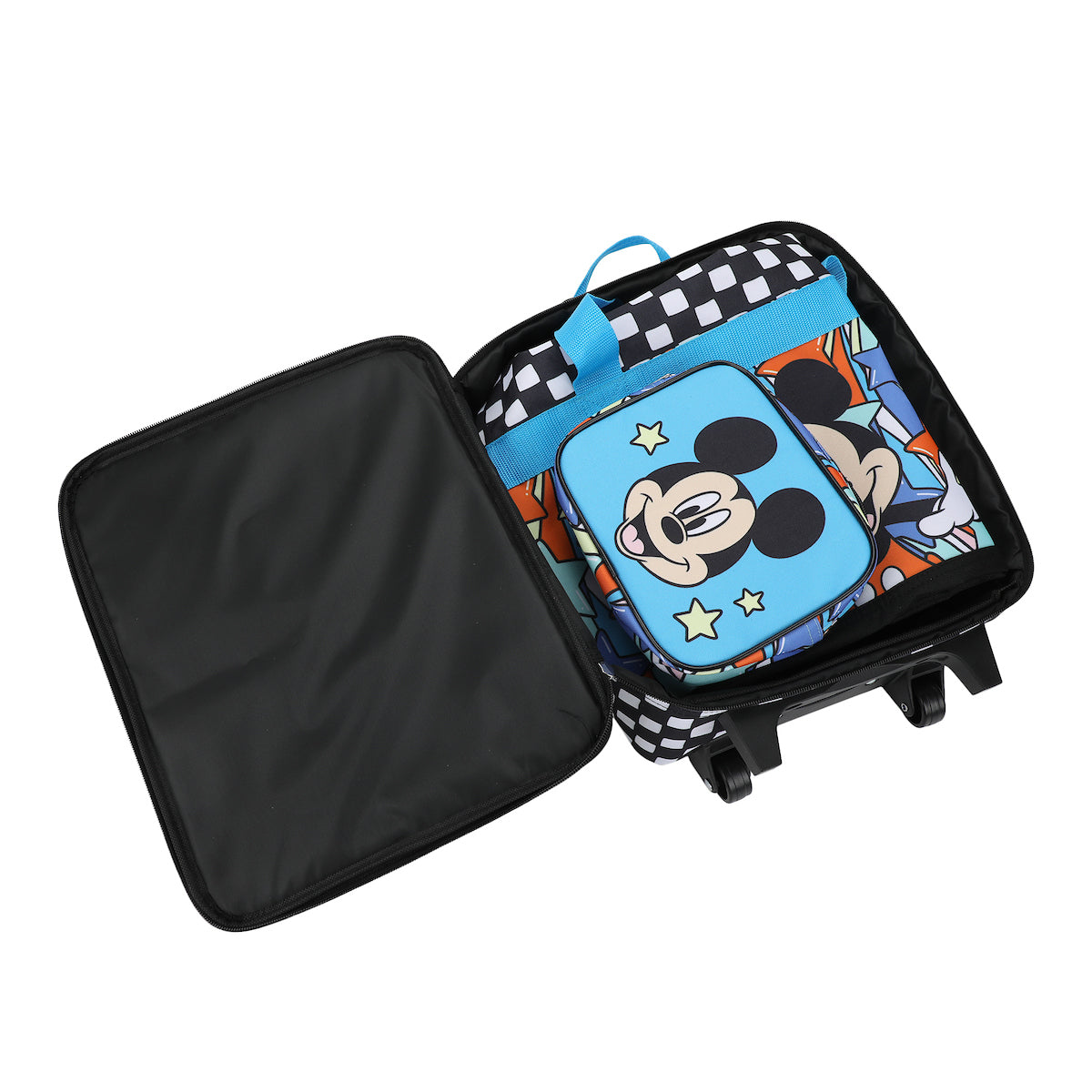 Disney Mickey Mouse Polka Dots Youth 4-Piece Travel Set Carry on Luggage