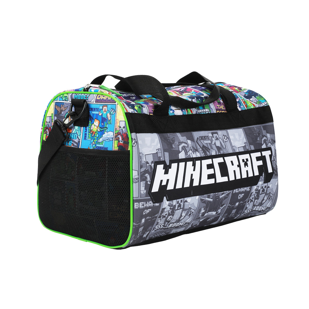 Minecraft Creeper Youth 4-Piece Travel Set-14" Carry-on, Duffle Bag, and Luggage Tag Set