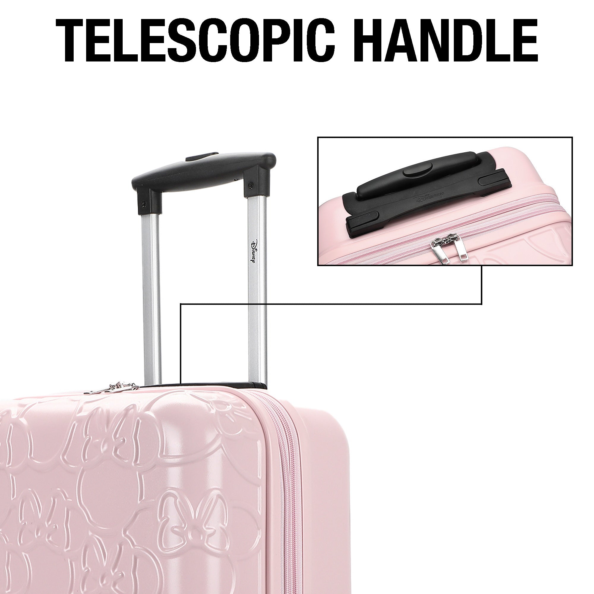 Minnie Mouse Classic Minnie Ears Pink 20” Adult ABS Luggage