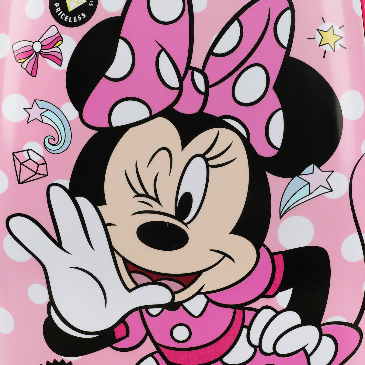 Disney Minnie Mouse Bows & Shooting Stars Black & Pink 16.5" Rolling Toddler Luggage