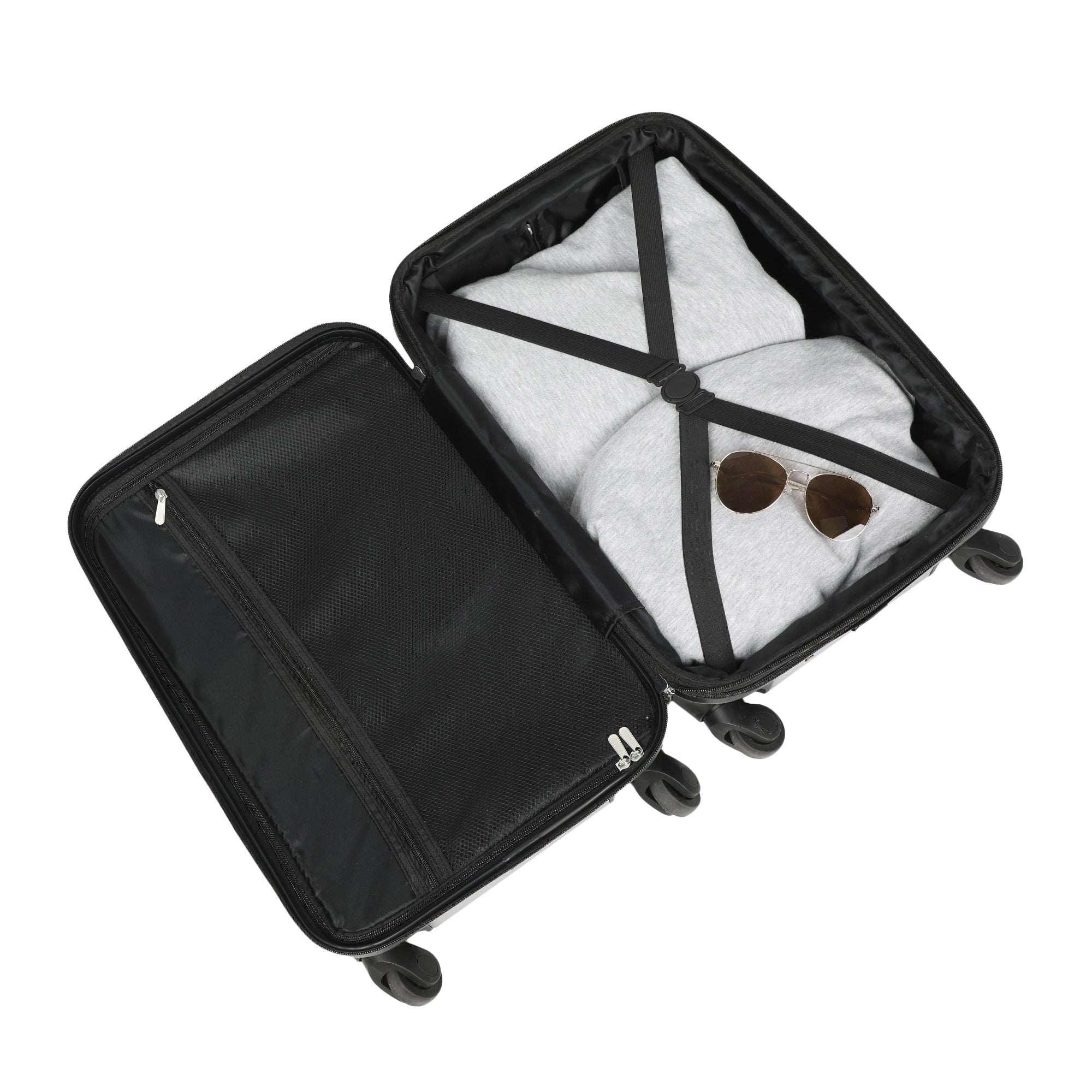 Nightmare Before Christmas 6-Piece Carry On Travel Set - 20" Jack & Sally Luggage, Neck Pillow, Luggage Tag & Packing Cubes