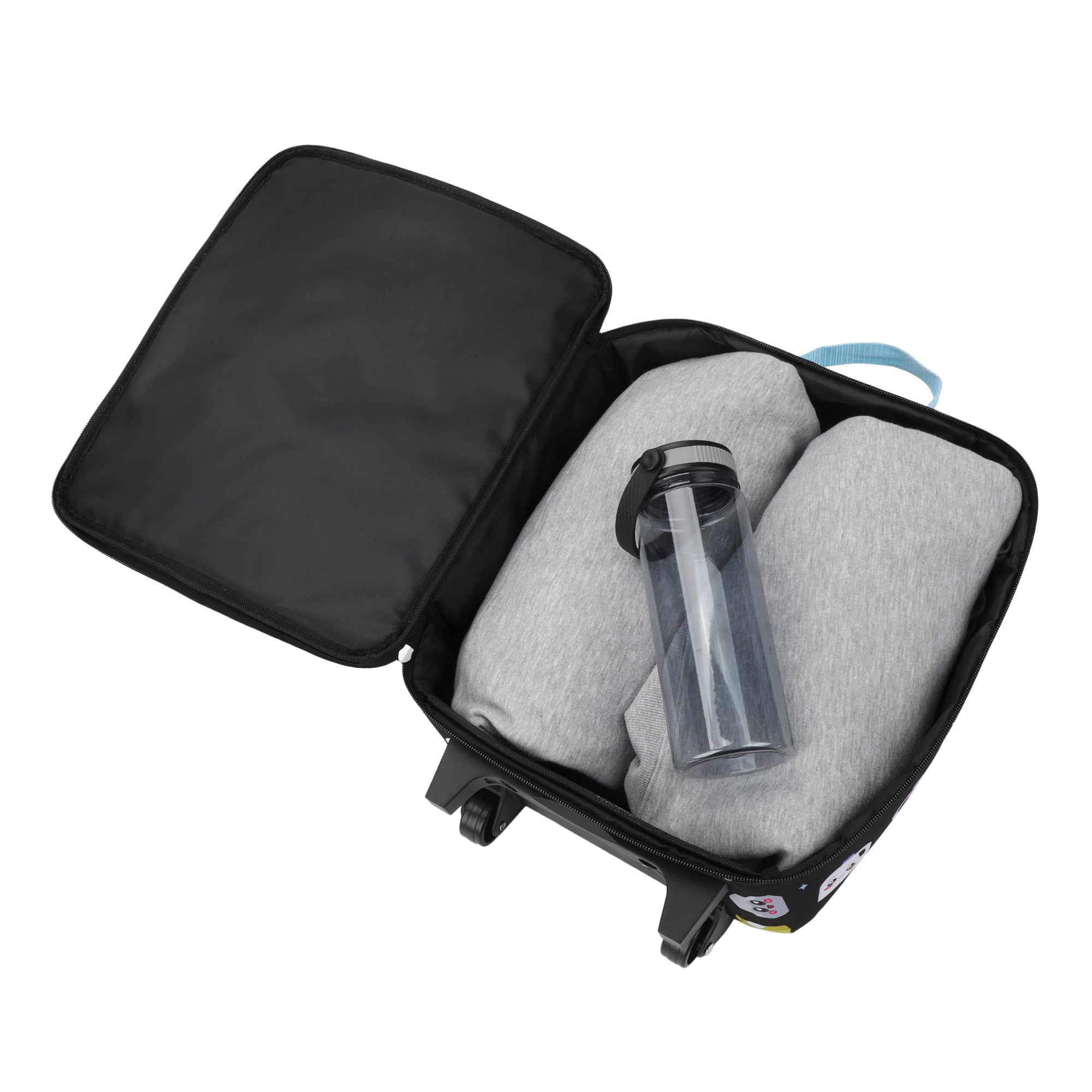 LankyBox 4-Piece Kids'  Carry On Travel Set - Officially Licensed with 14" Pilot Case, Duffle Bag, Utility Case, and Luggage Tag