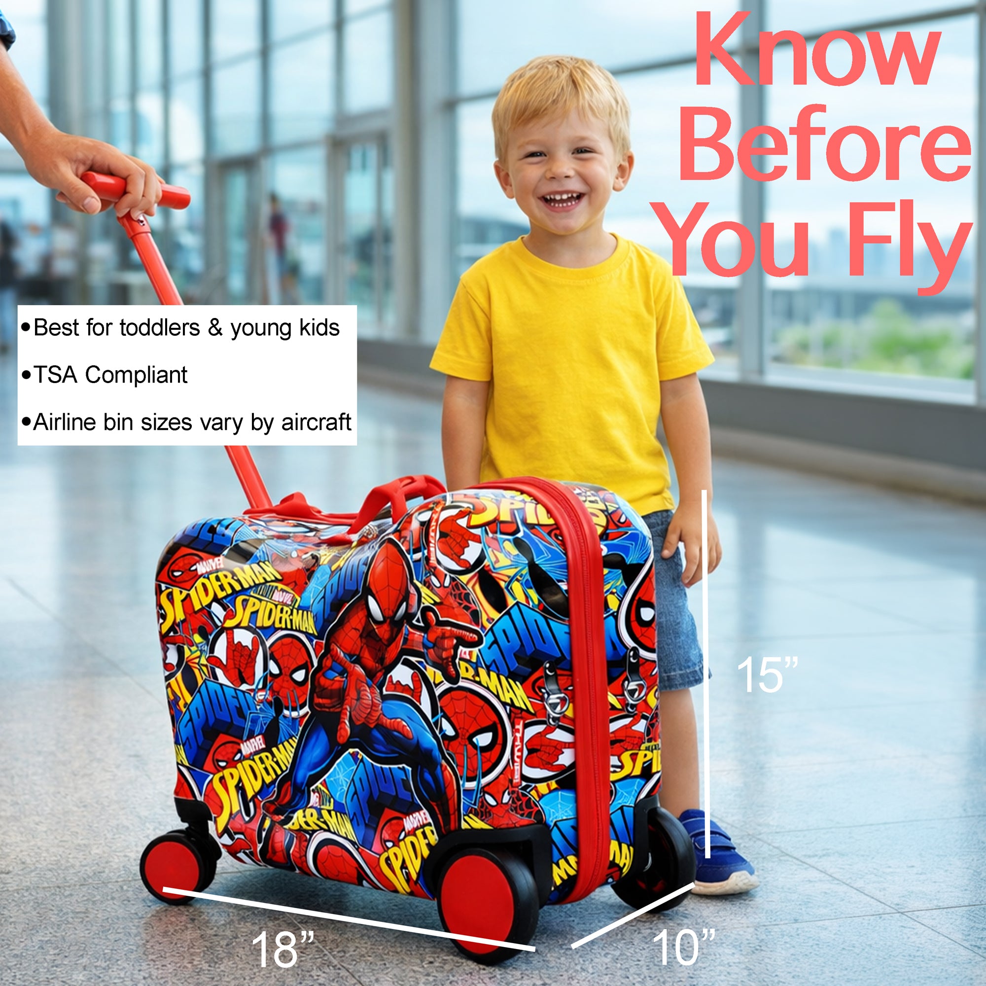 Spider-Man All-Over Print 18" Ride-On Luggage