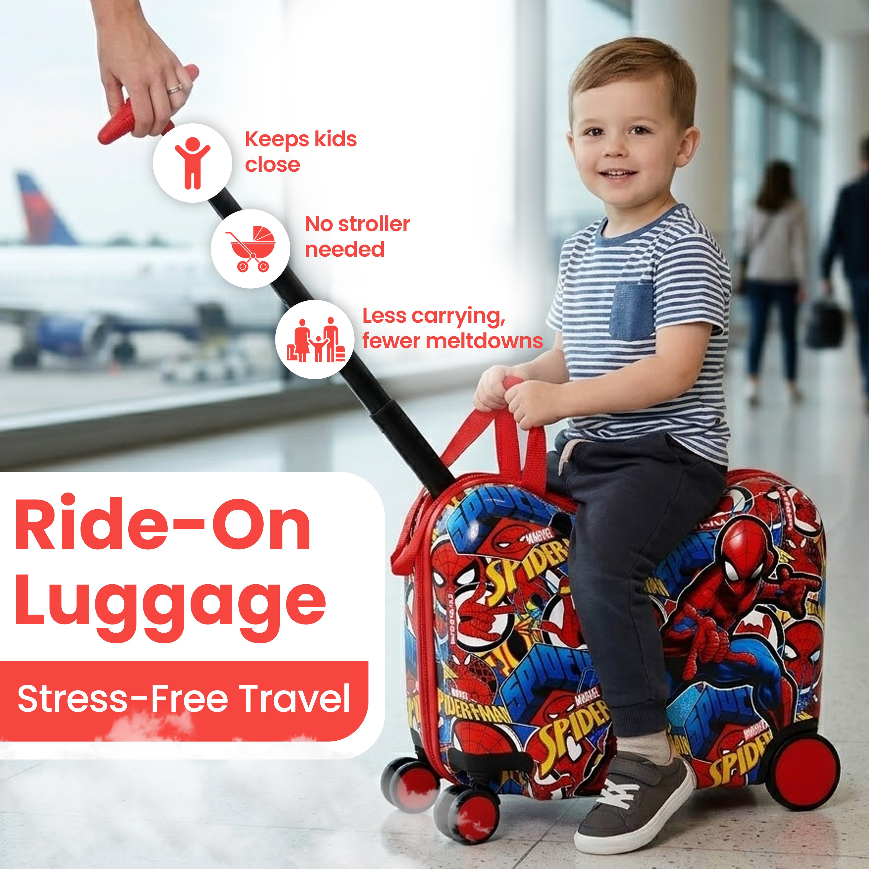 Spider-Man All-Over Print 18" Ride-On Luggage