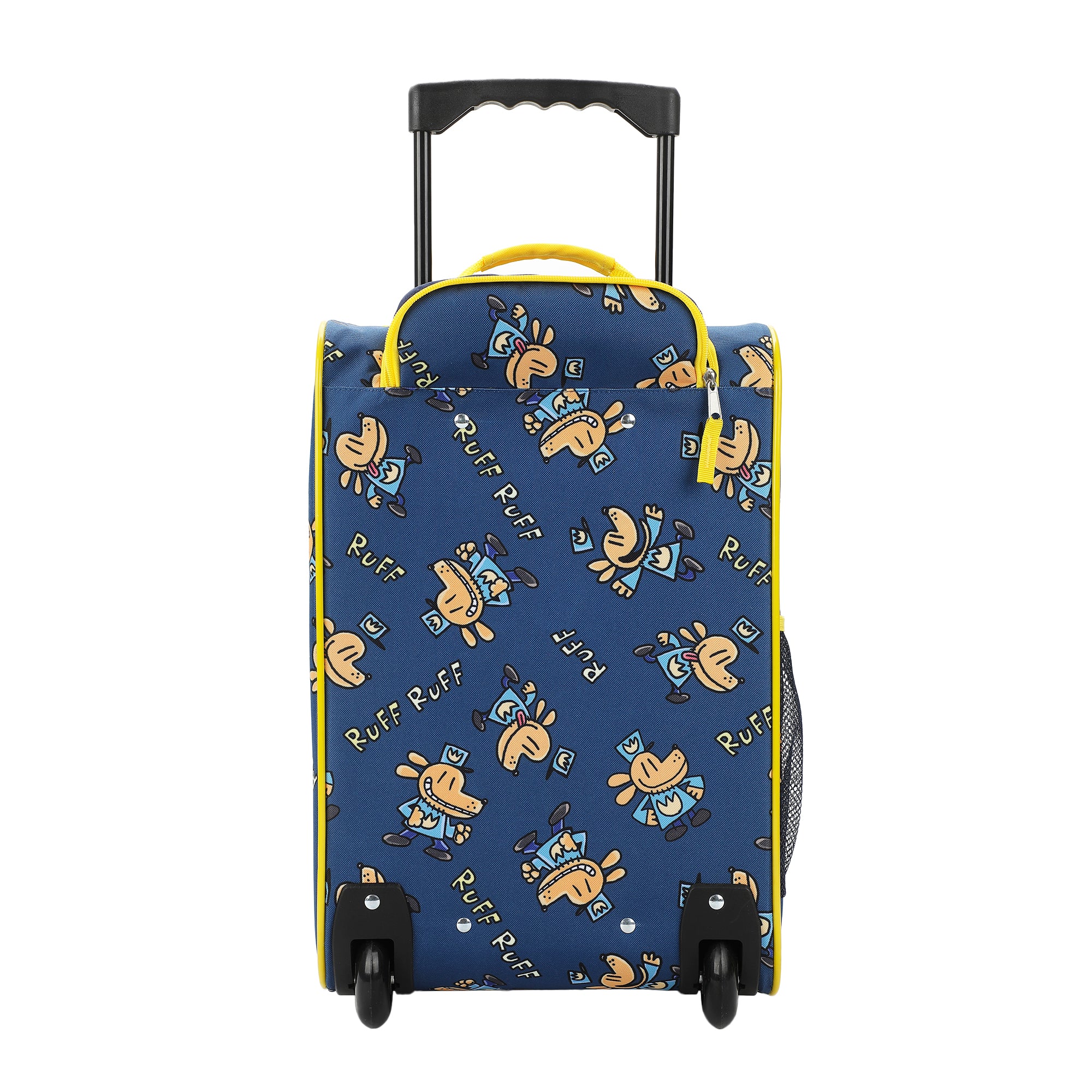 Dog Man Character Print Blue 18" Soft-Sided Youth Carry On Suitcase Luggage